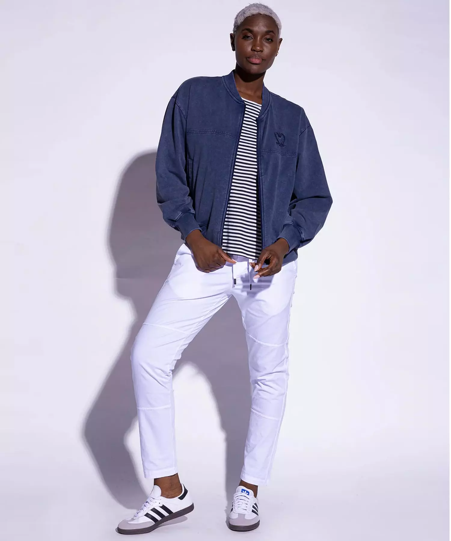 YOU TOO Hose im Materialmix - YOU TWO