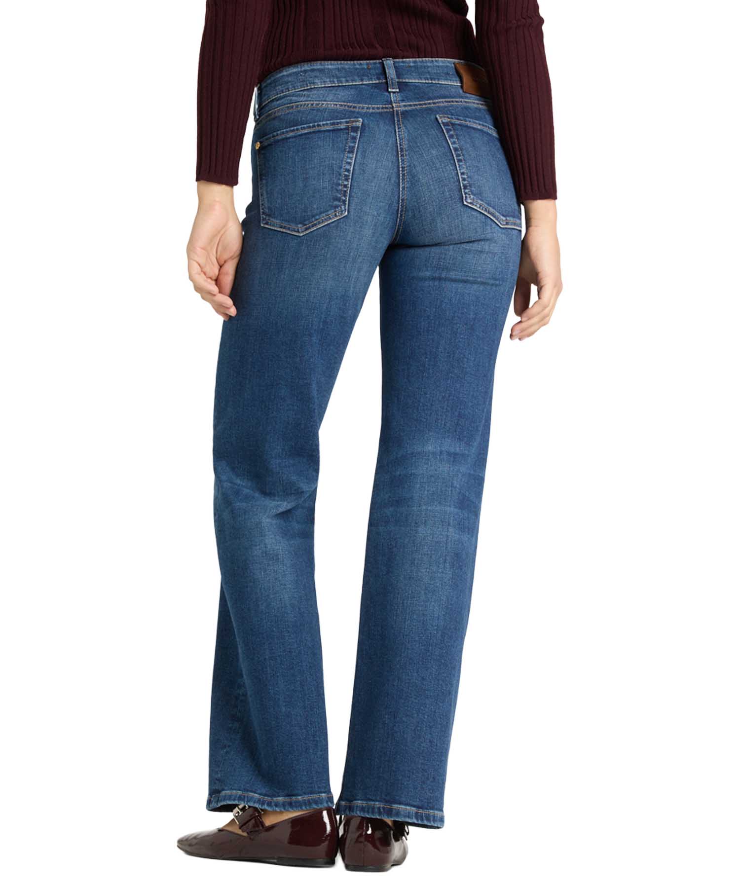 Cambio Modell Tess  | moderne Jeans in mittelblauer Waschung