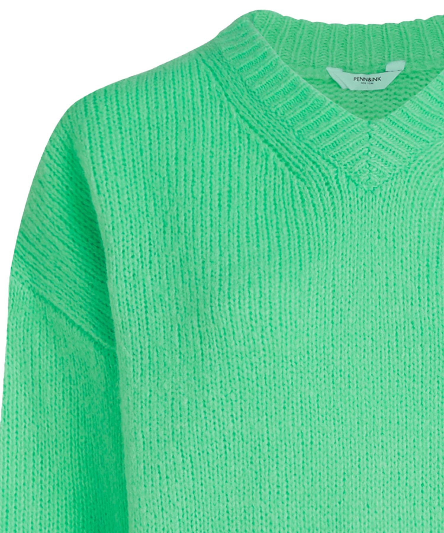 Penn and Ink kurzer Pullover mit V-Ausschnitt