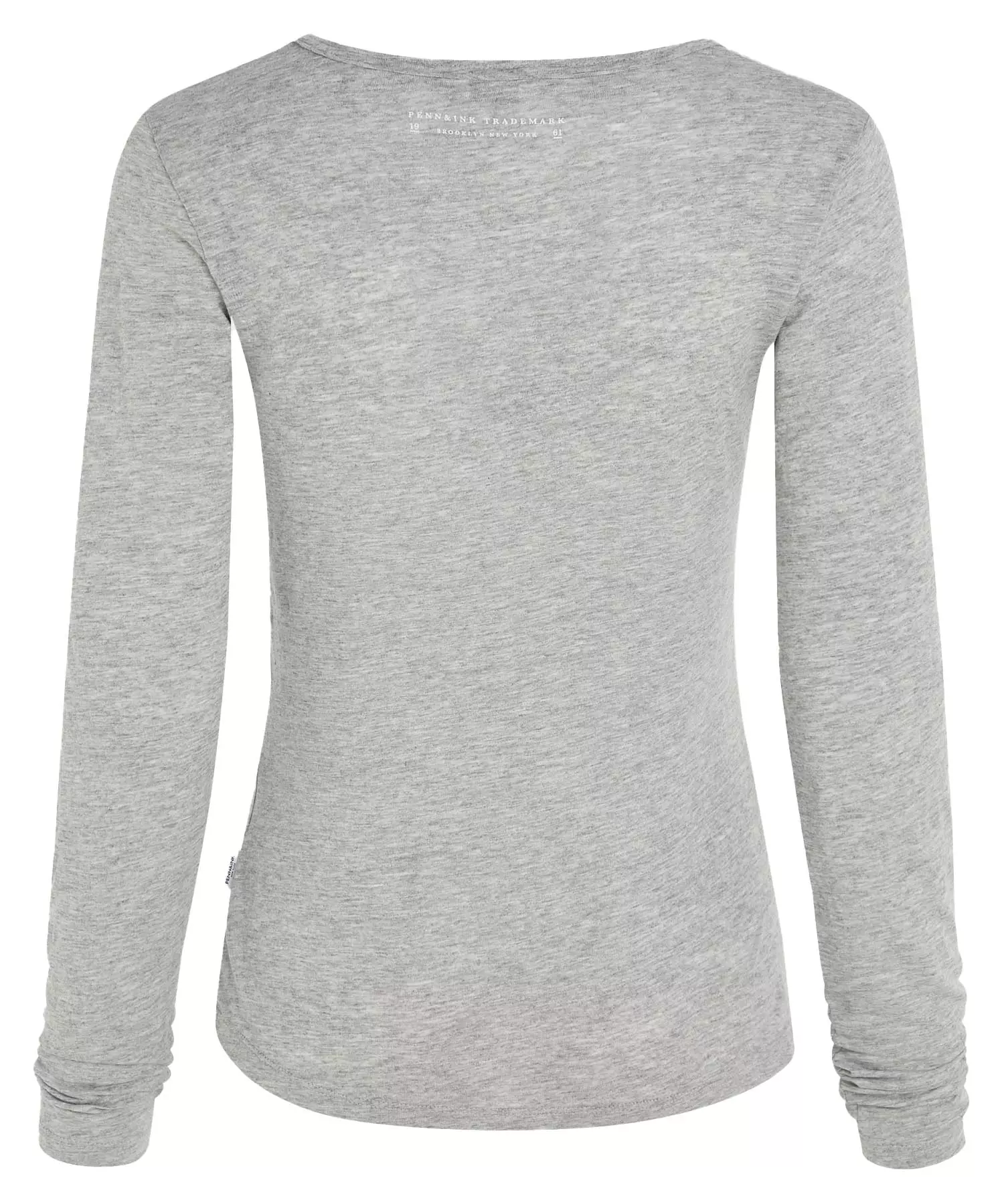 Penn and Ink Shirt mit langem Arm in grau