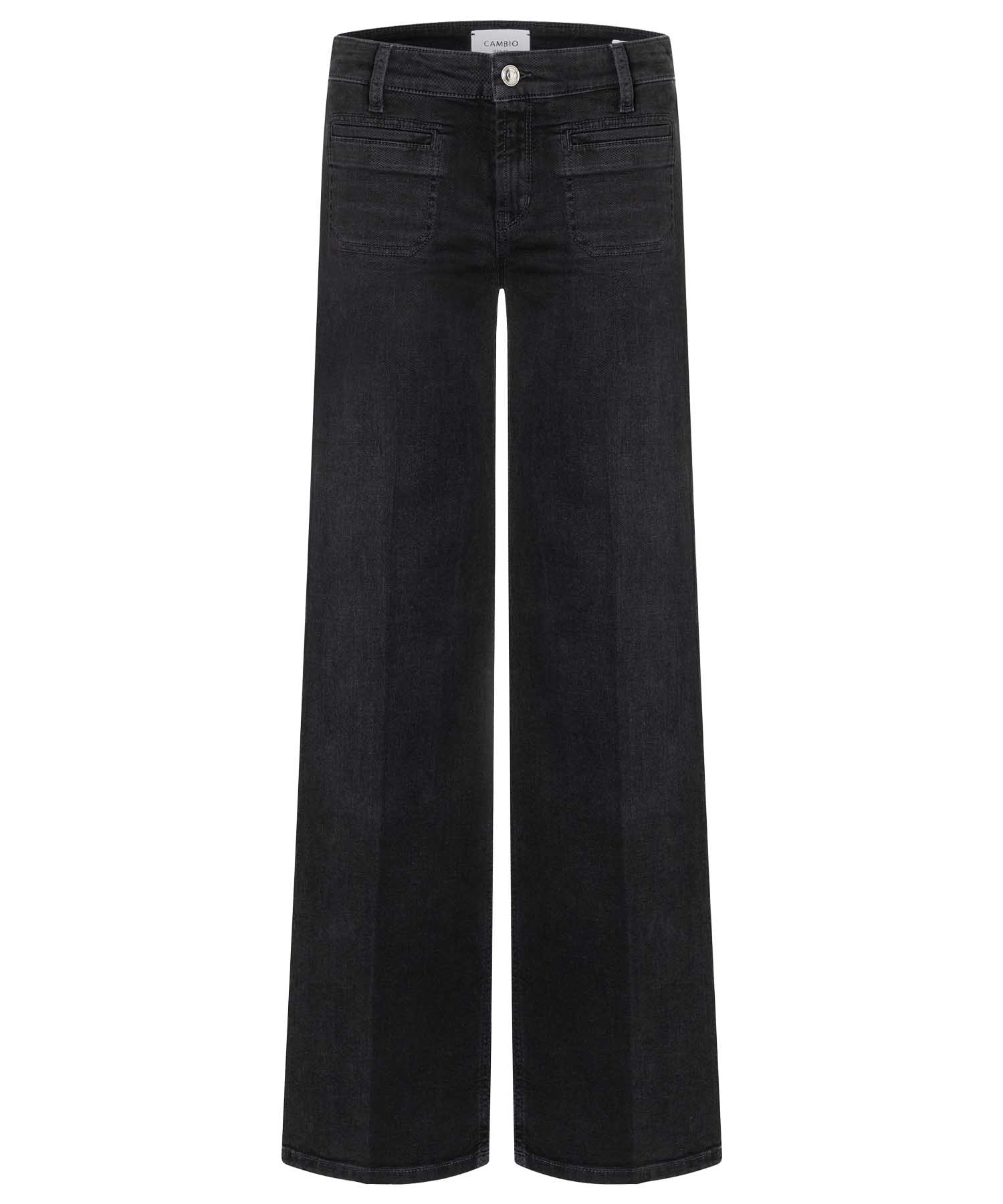 Cambio Jeans Tess  | Schwarz | Wide-Fit | 33 Inch