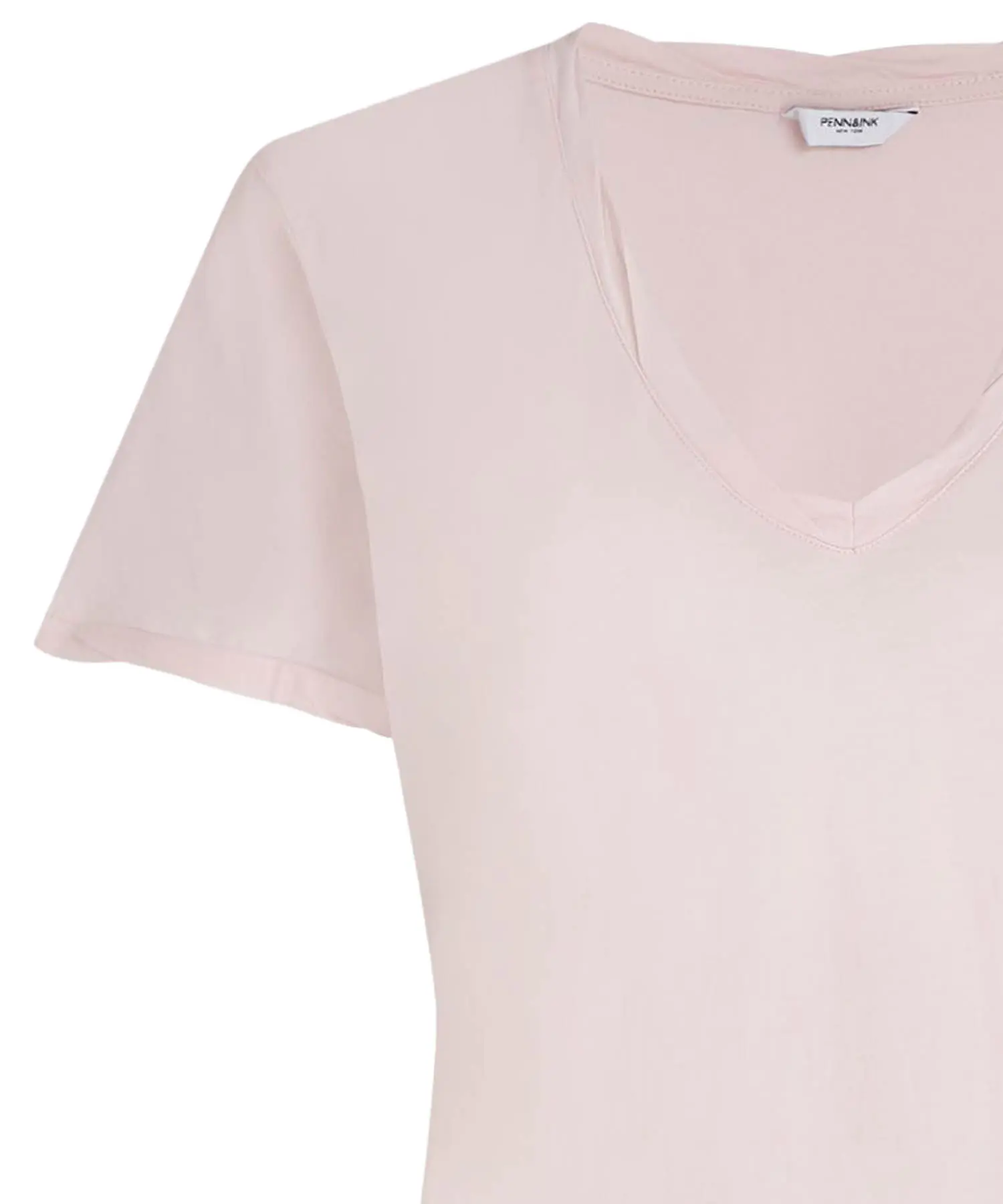 Penn and Ink leichtes Shirt mit V-Ausschnitt aus Baumwolle