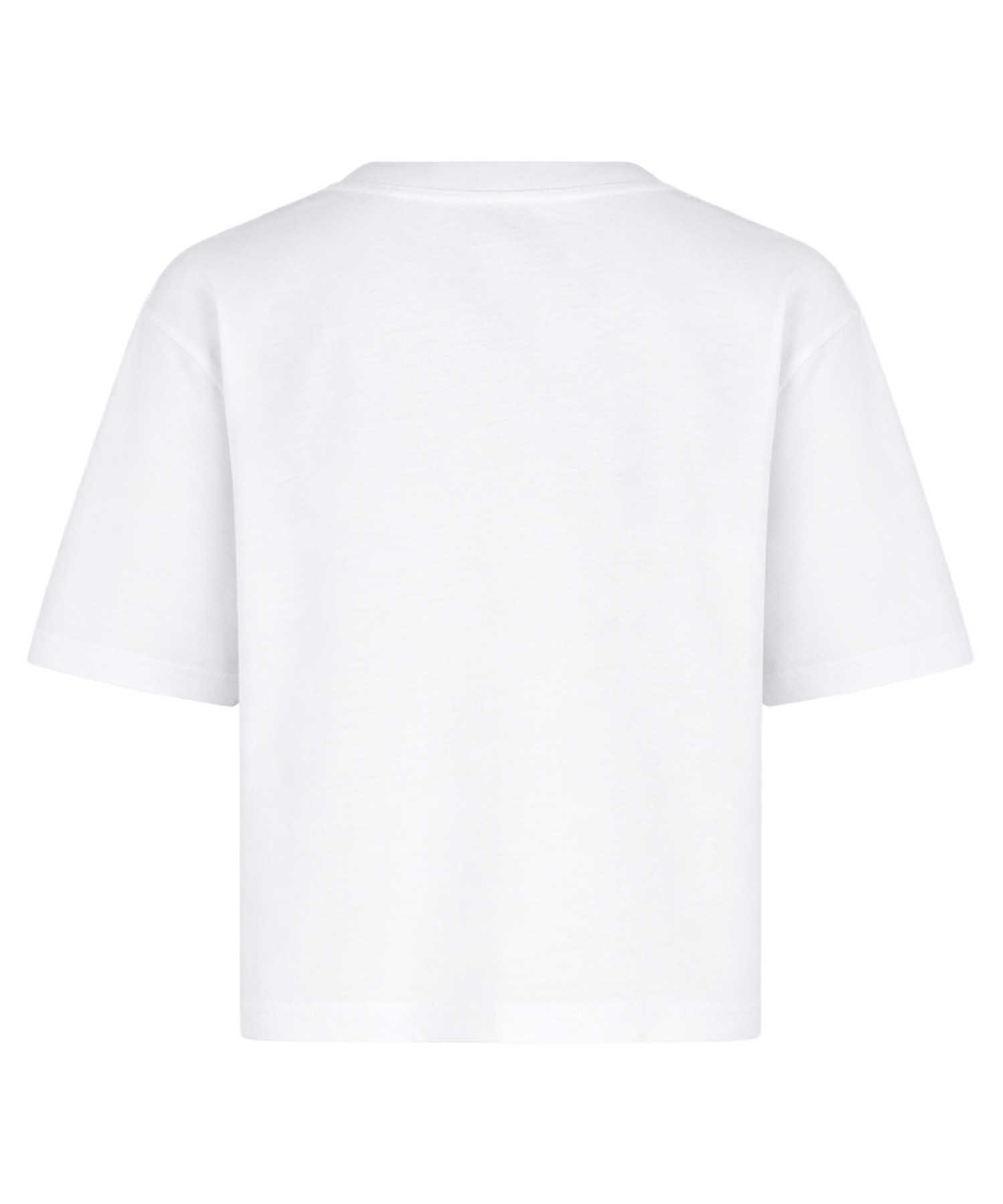 PENN&INK N.Y Damen Shirt Weiss mit Logo-Print in Rot