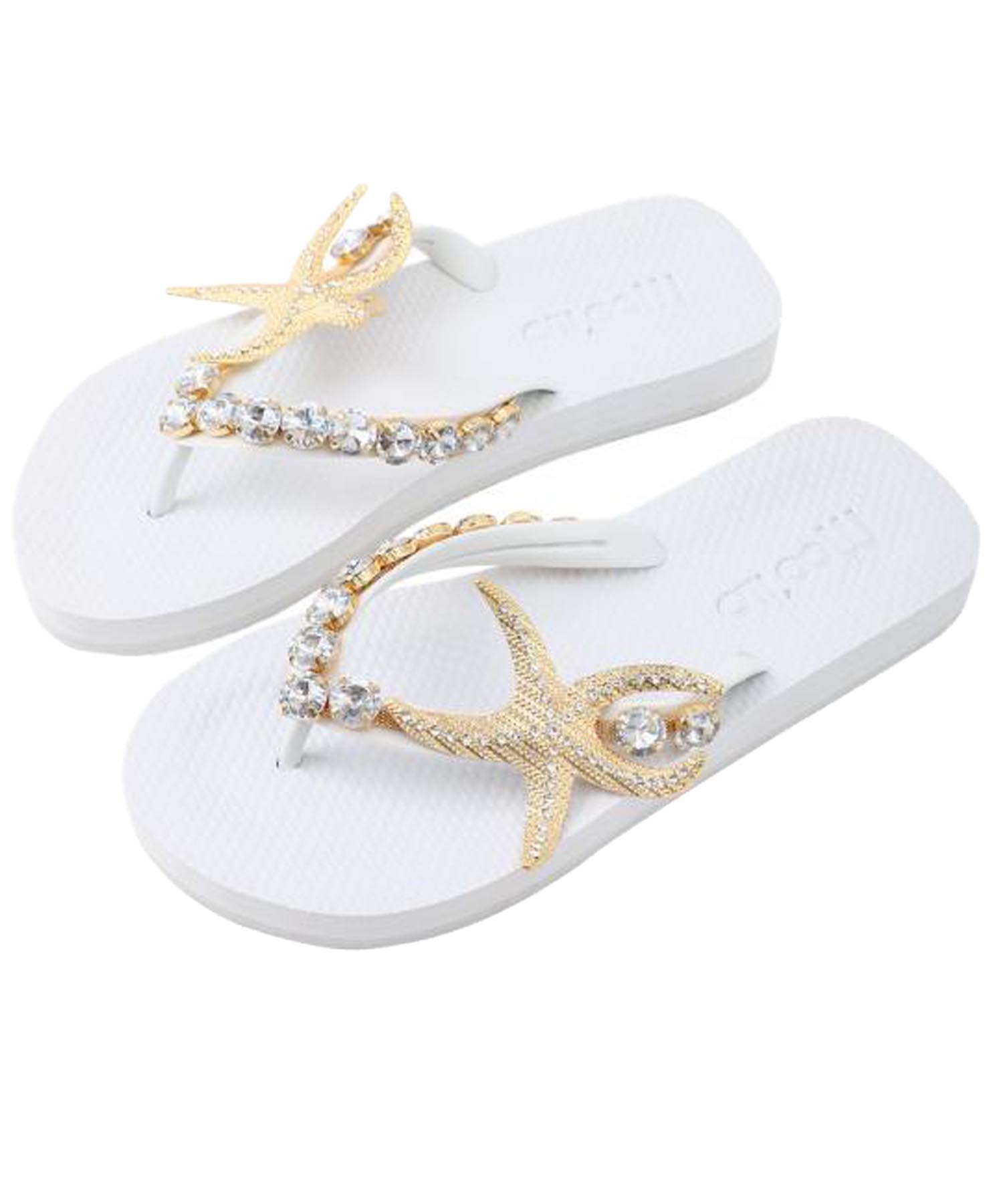 Flipi in weiss mit Seestern Flipi in weiss mit Seestern
