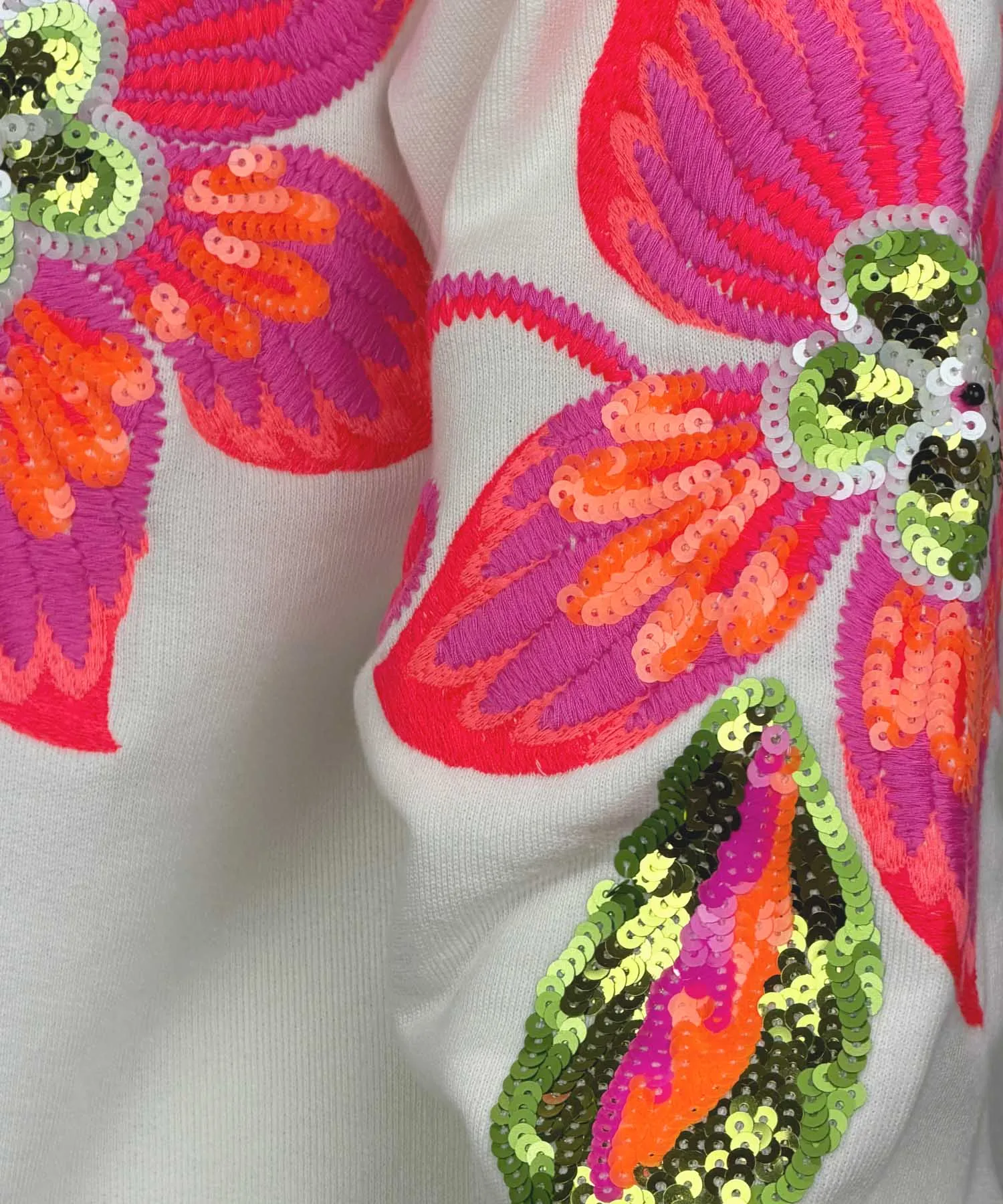 Grace cooles Sweatshirt mit Blumenstickerei und Pailletten