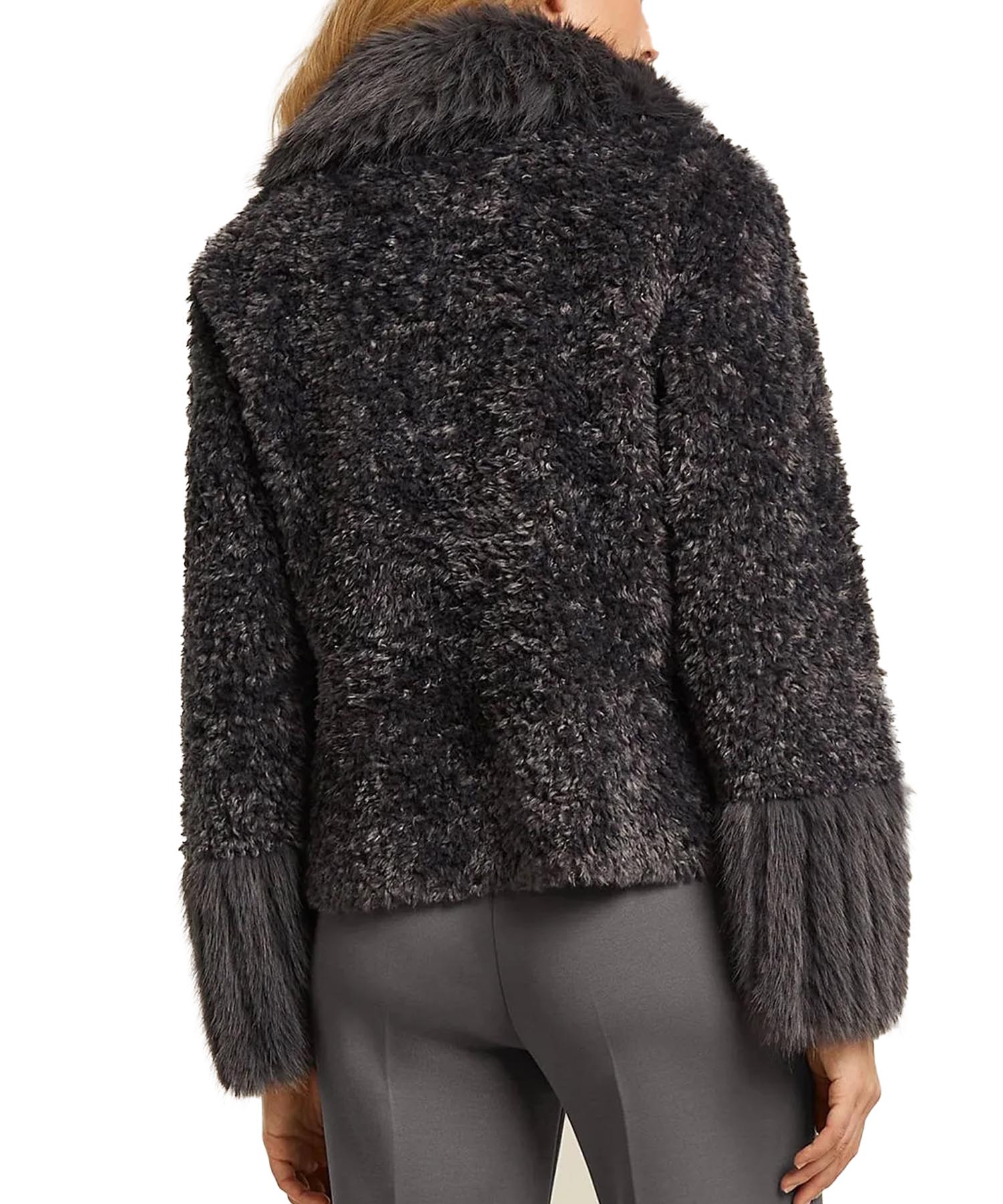 Beaumont Jacke aus Webpelz zum Wenden in dunkelgrau