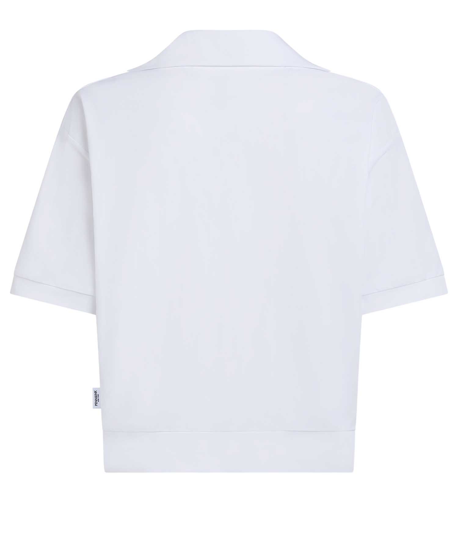 PENN&INK N.Y Shirtbluse Weiß | Polo-Top S26N1717 in Travel Quality