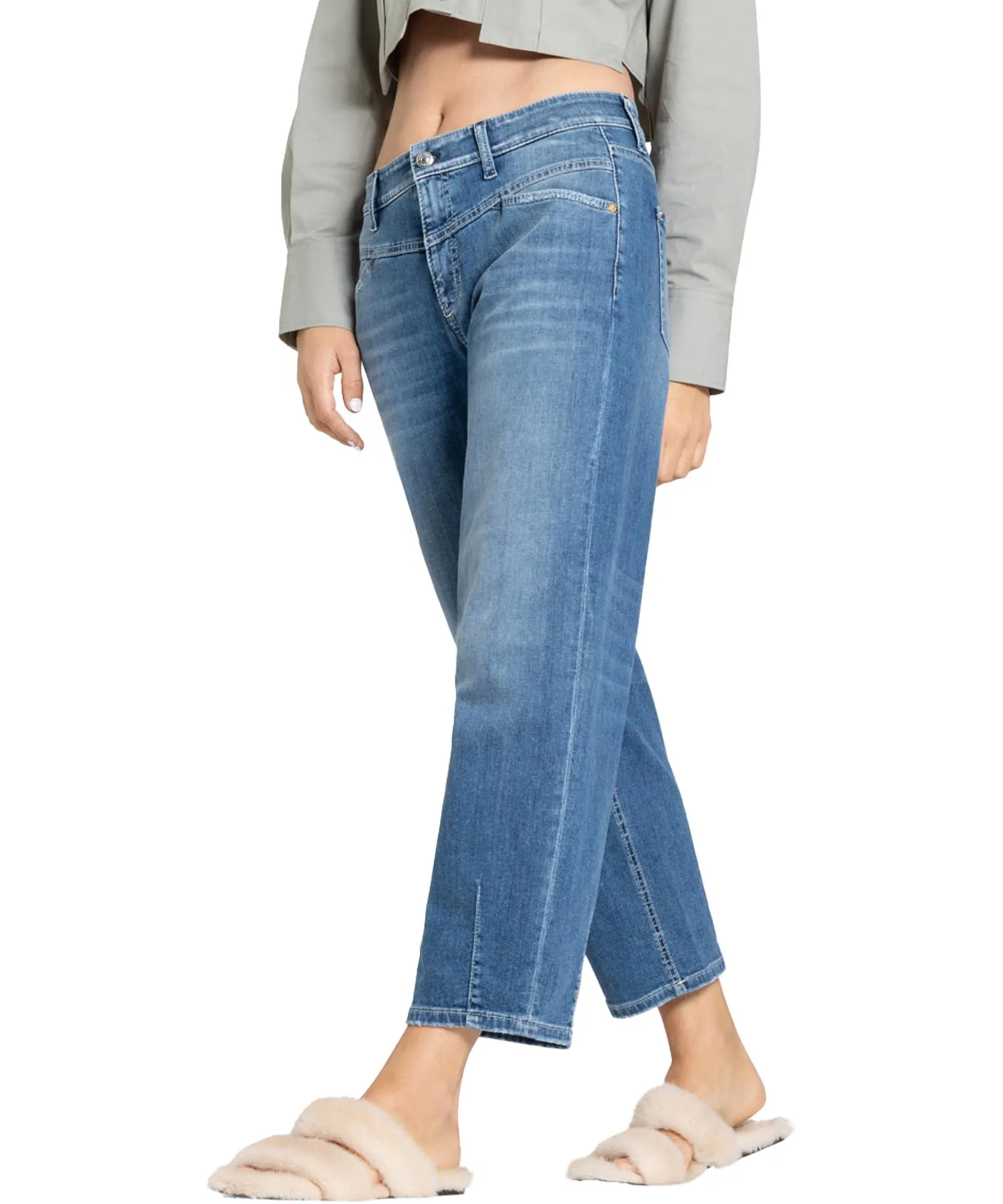 Cambio Jeans Elin |  lässige Jeans für stilvolle Looks in mittelblauer Waschung