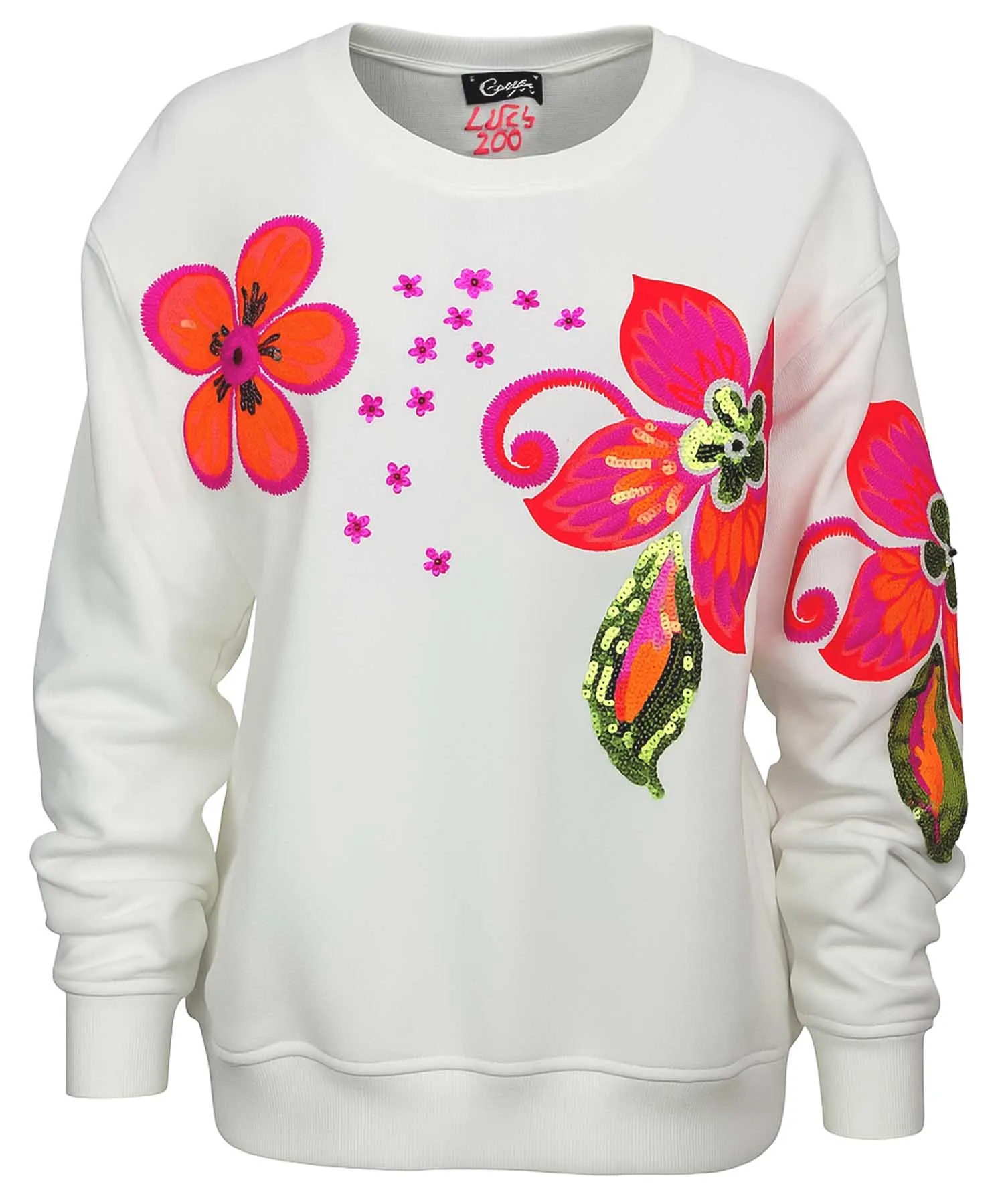 Grace cooles Sweatshirt mit Blumenstickerei und Pailletten