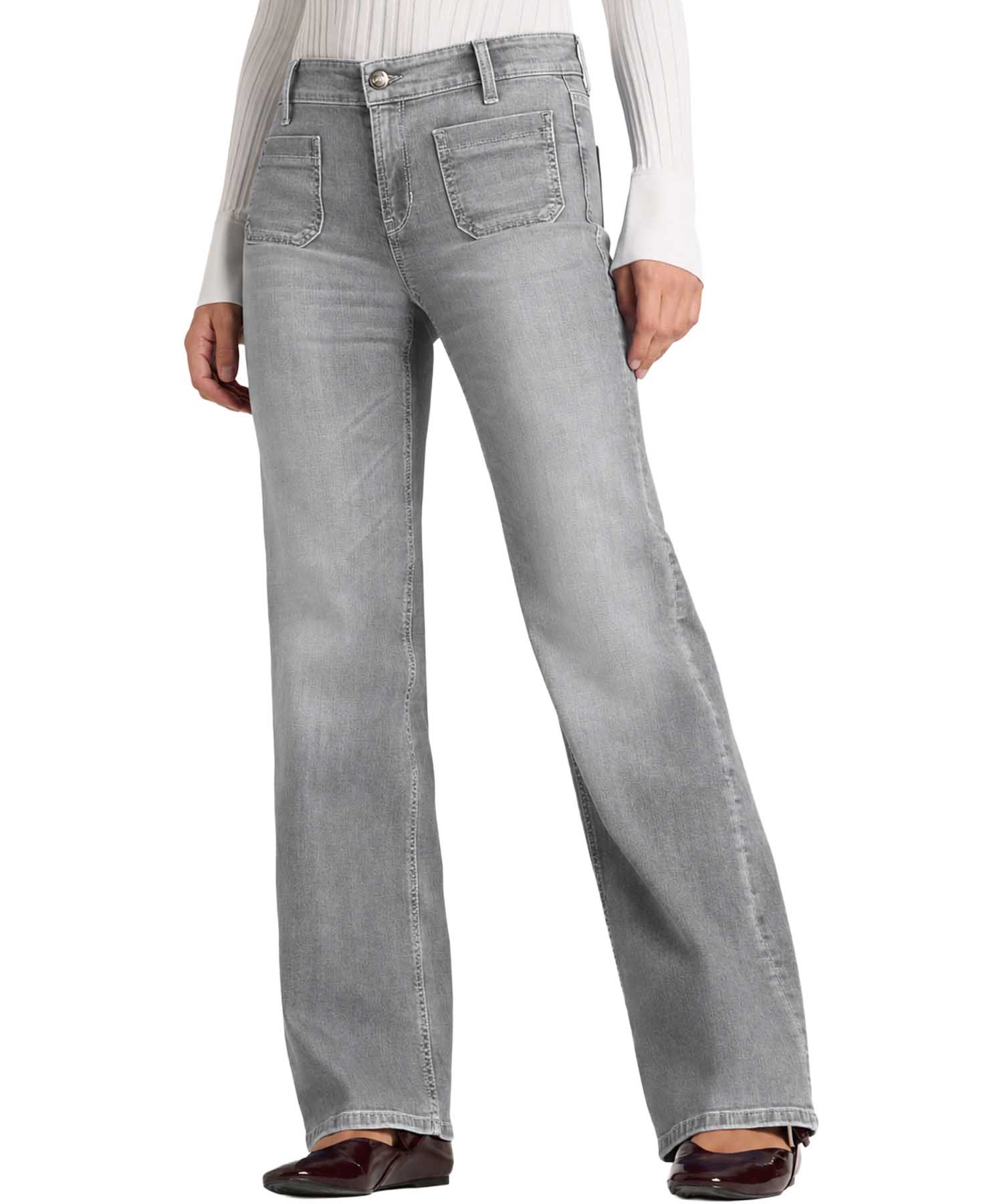 Cambio flared Jeans Amara in grau | Modehaus Wörmann
