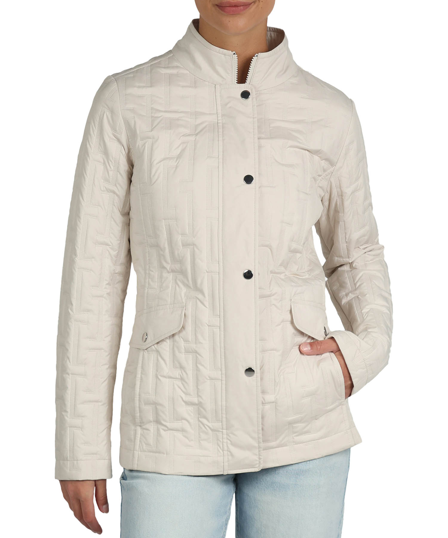 Fuchs Schmitt leichte Steppjacke mit Stehkragen in creme