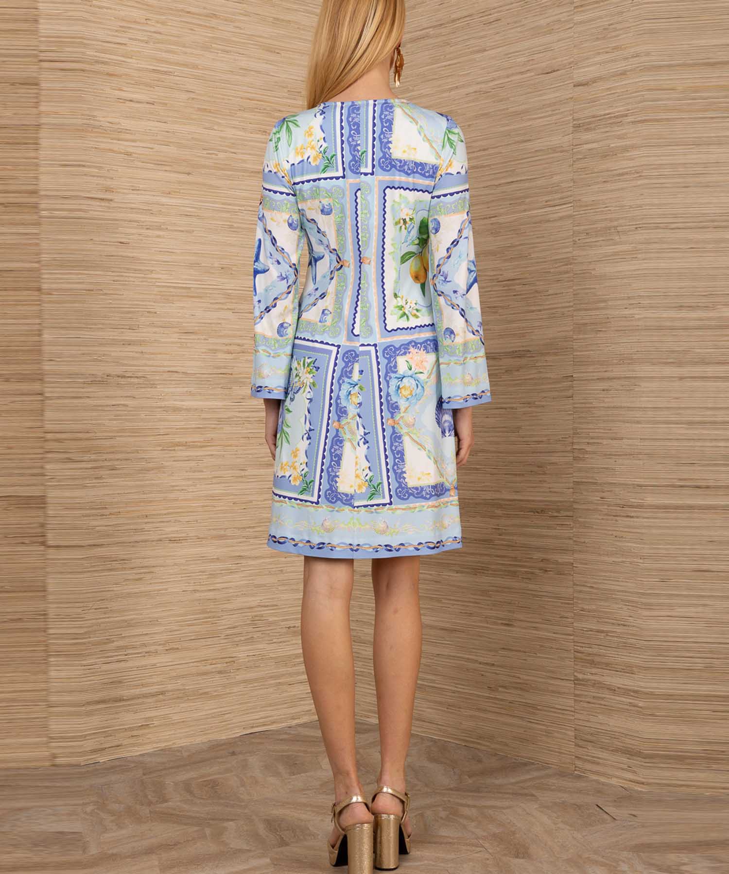 Hale Bob Kleid aus Jersey mit Print in blau – Damenkleid aus Los Angeles