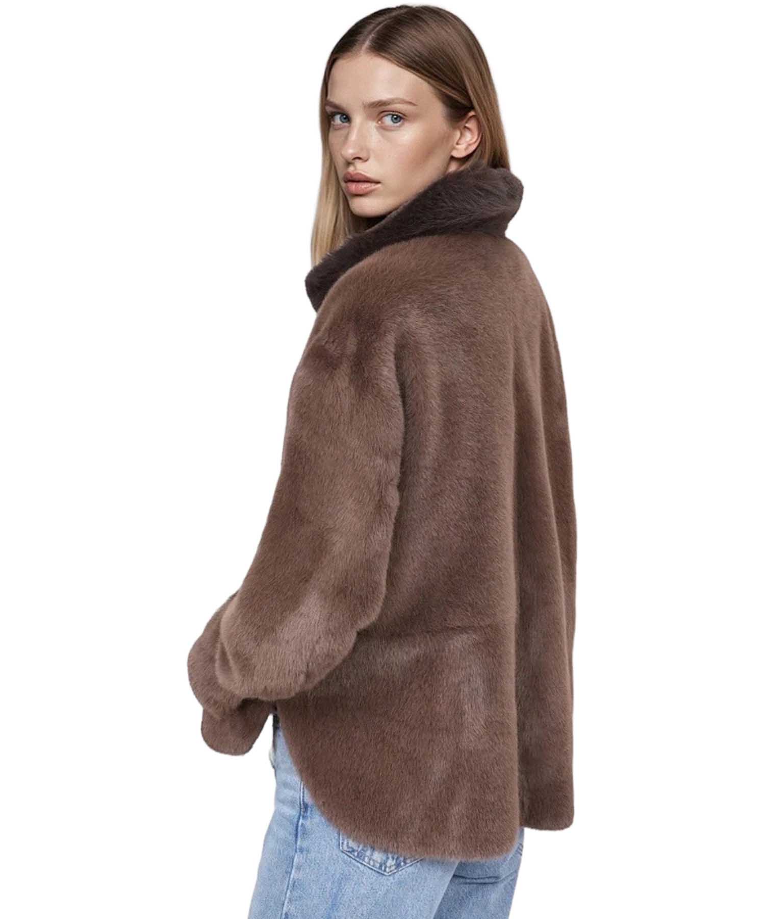 Blonde No. 8 Wendejacke TARA aus Webpelz in Braun | Modehaus Wörmann