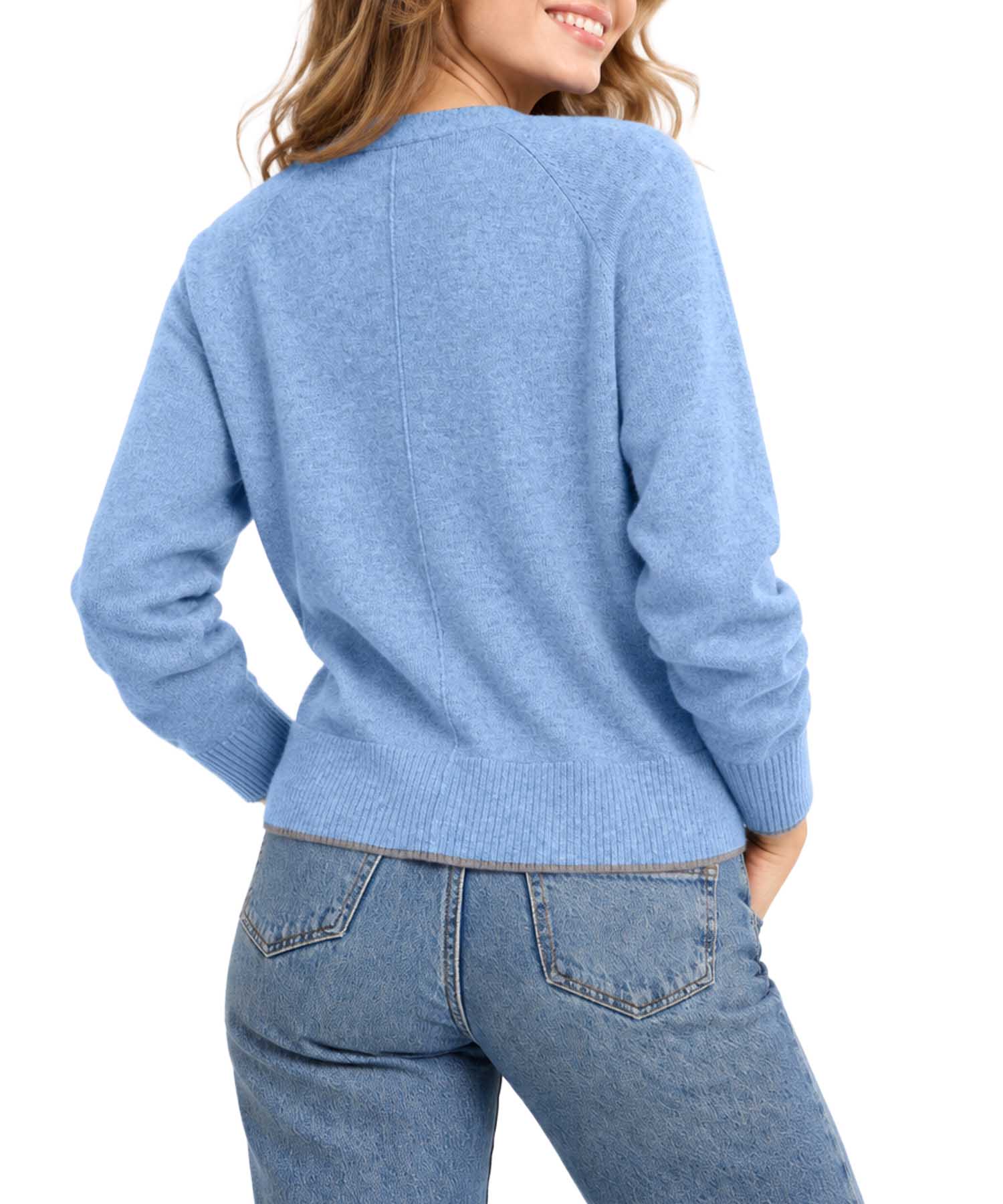 Frieda & Freddies Cardigan aus Wolle & Cashmere in Blue | Modehaus Wörmann