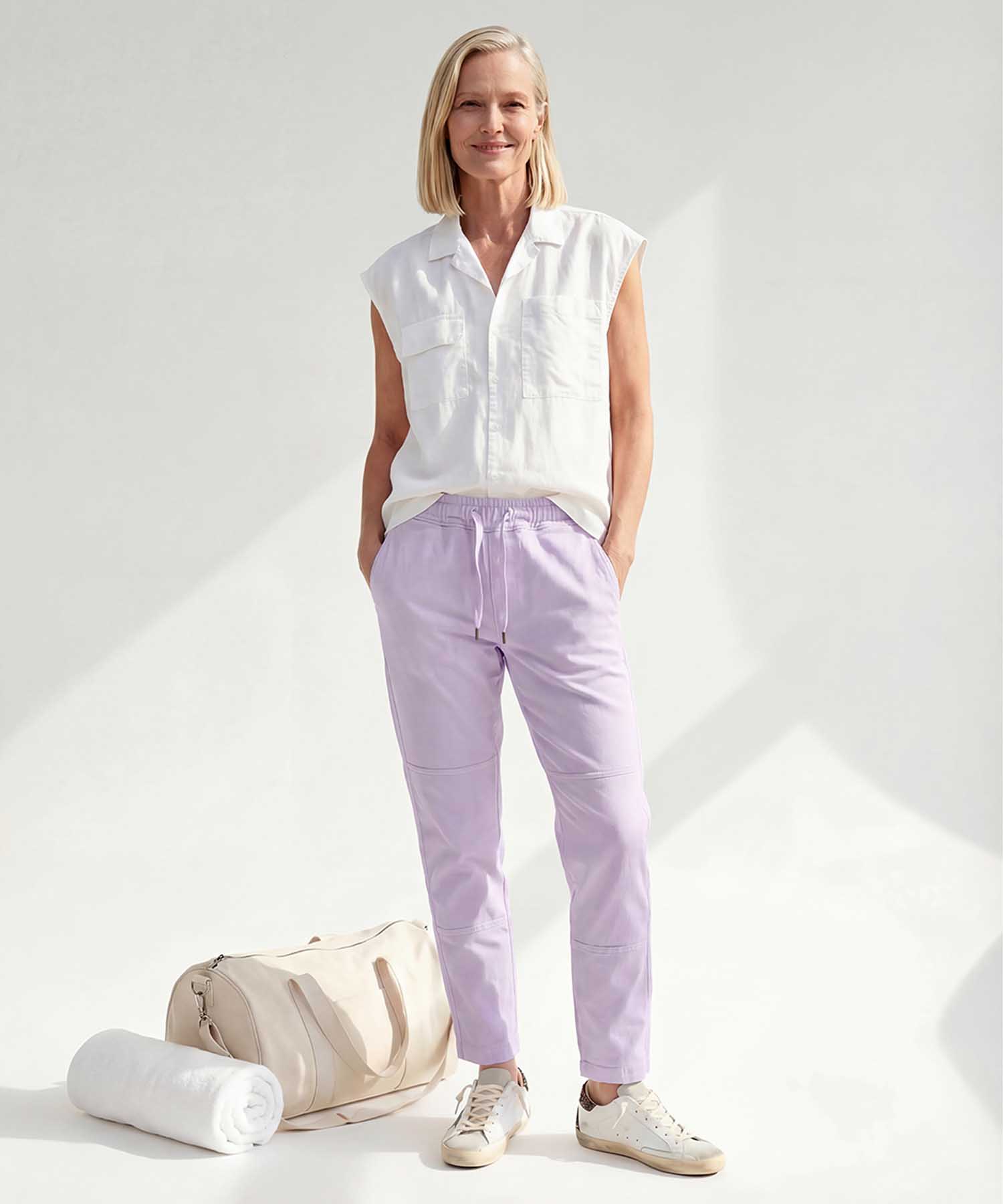 You Too | YOU TWO Pant in lilac Nobile Washed | Modehaus Wörmannn