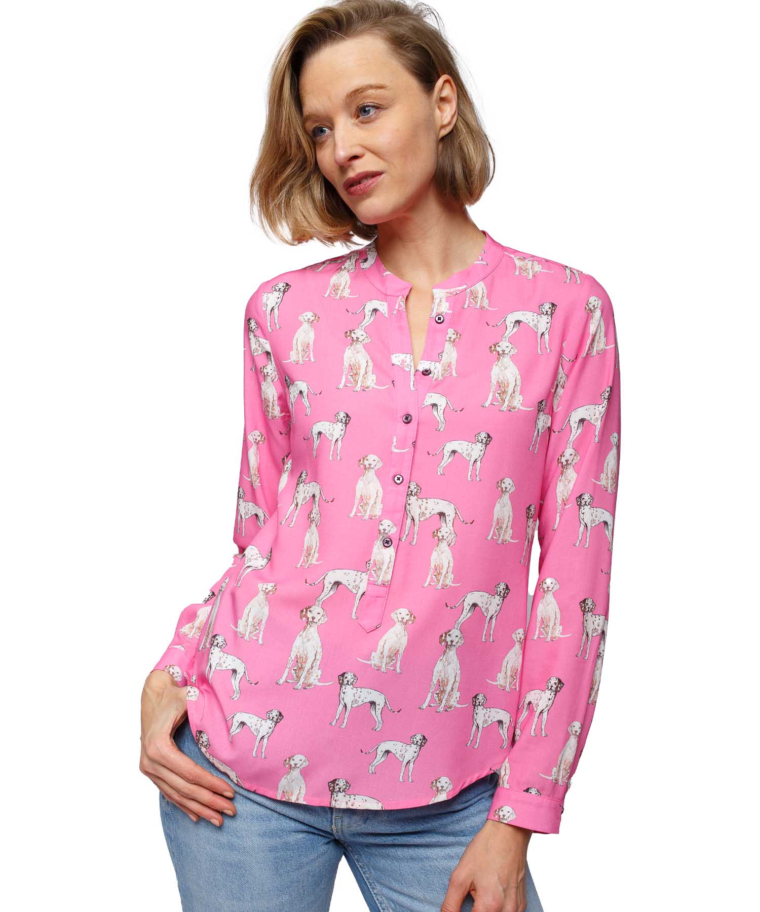 Emily van den Bergh Bluse Pink Dalmatiner