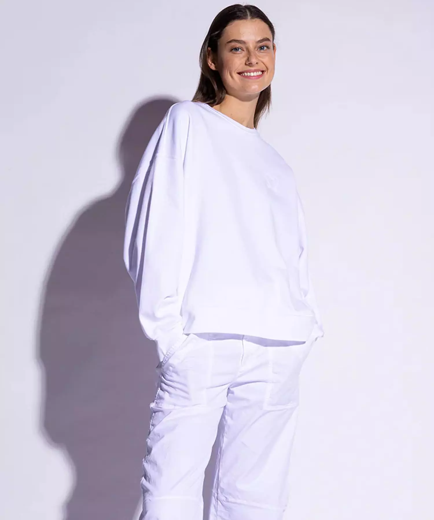 You Too Sweatshirt Tessa aus Baumwolle in weiss