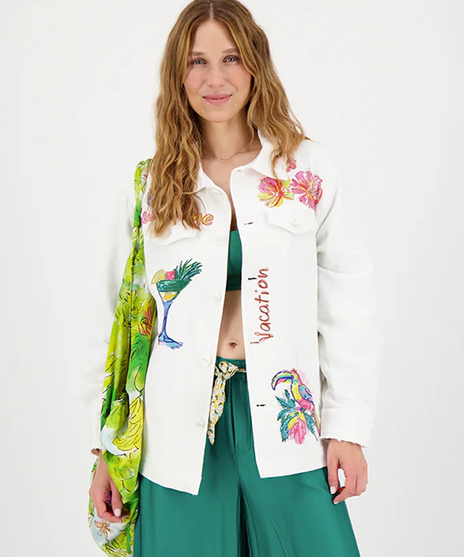 ME369 Jacke Briann in weiss aus Jeans