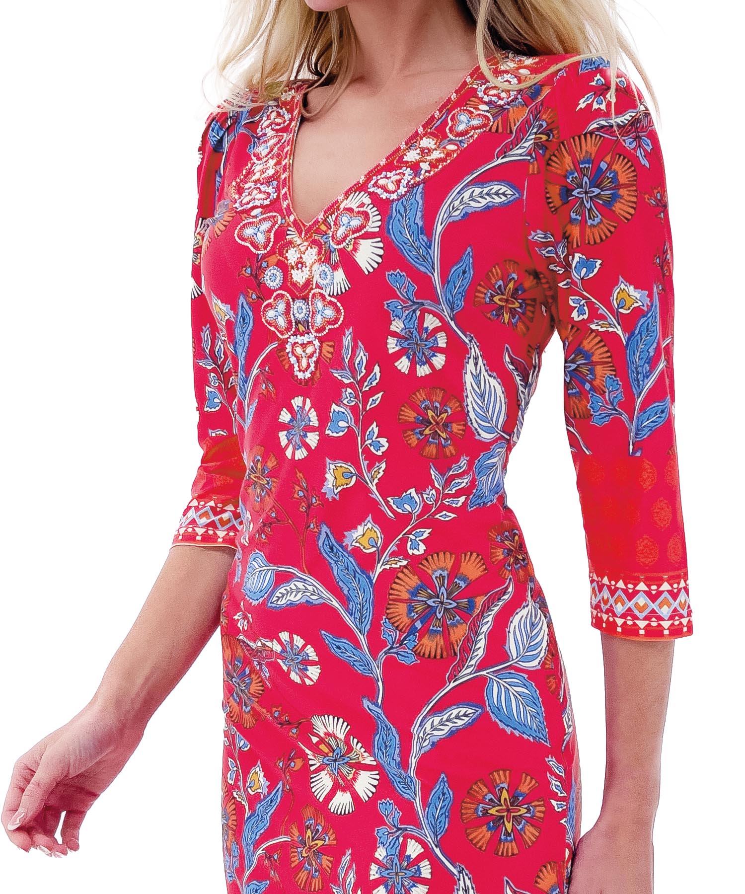 K-Design Kleid im stilisierten Blumendruck