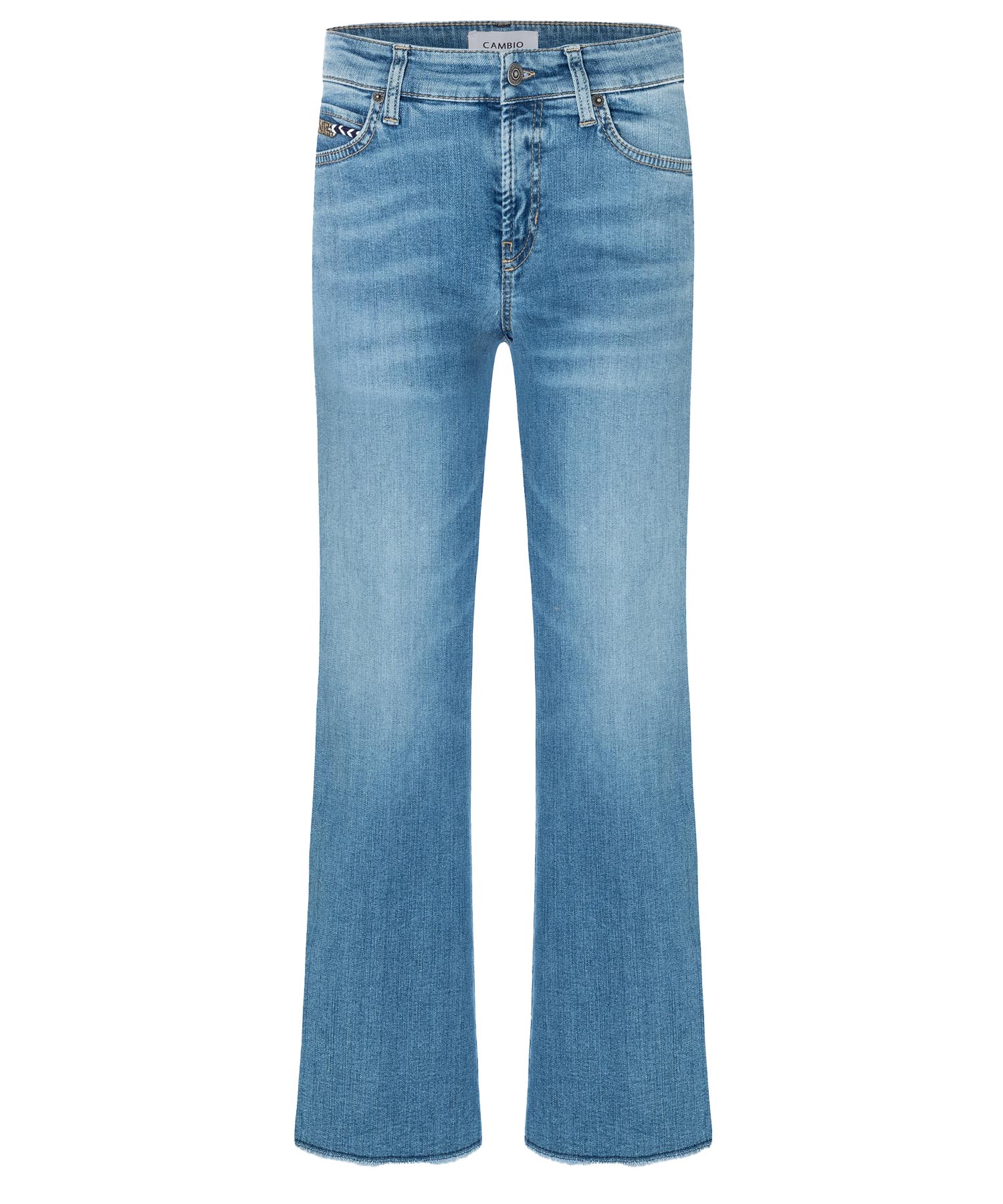 Cambio modern ausgestellte Jeans Francesca in blauer Waschung