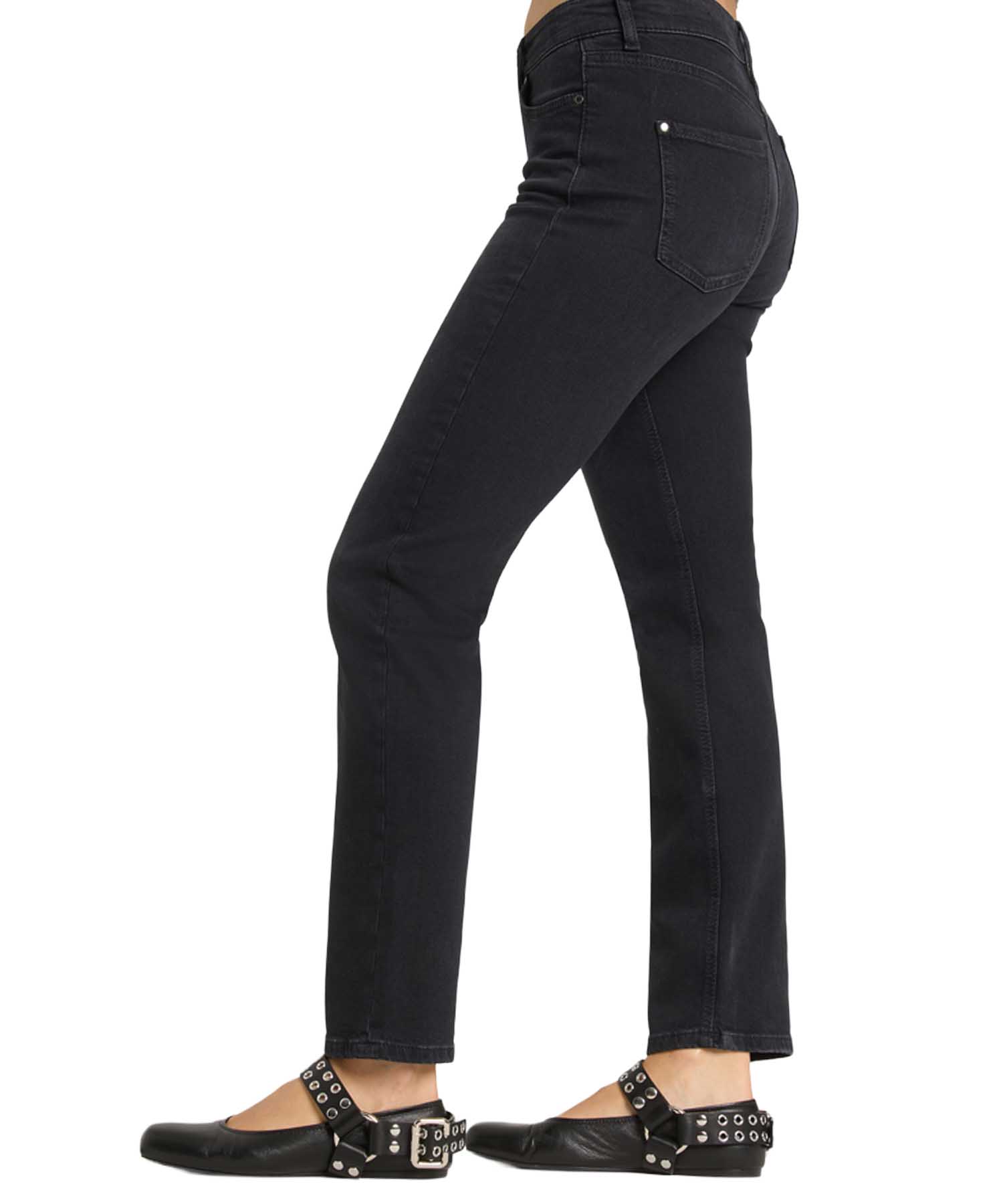 Cambo klassische Jeans Piper long in schwarzer Waschung
