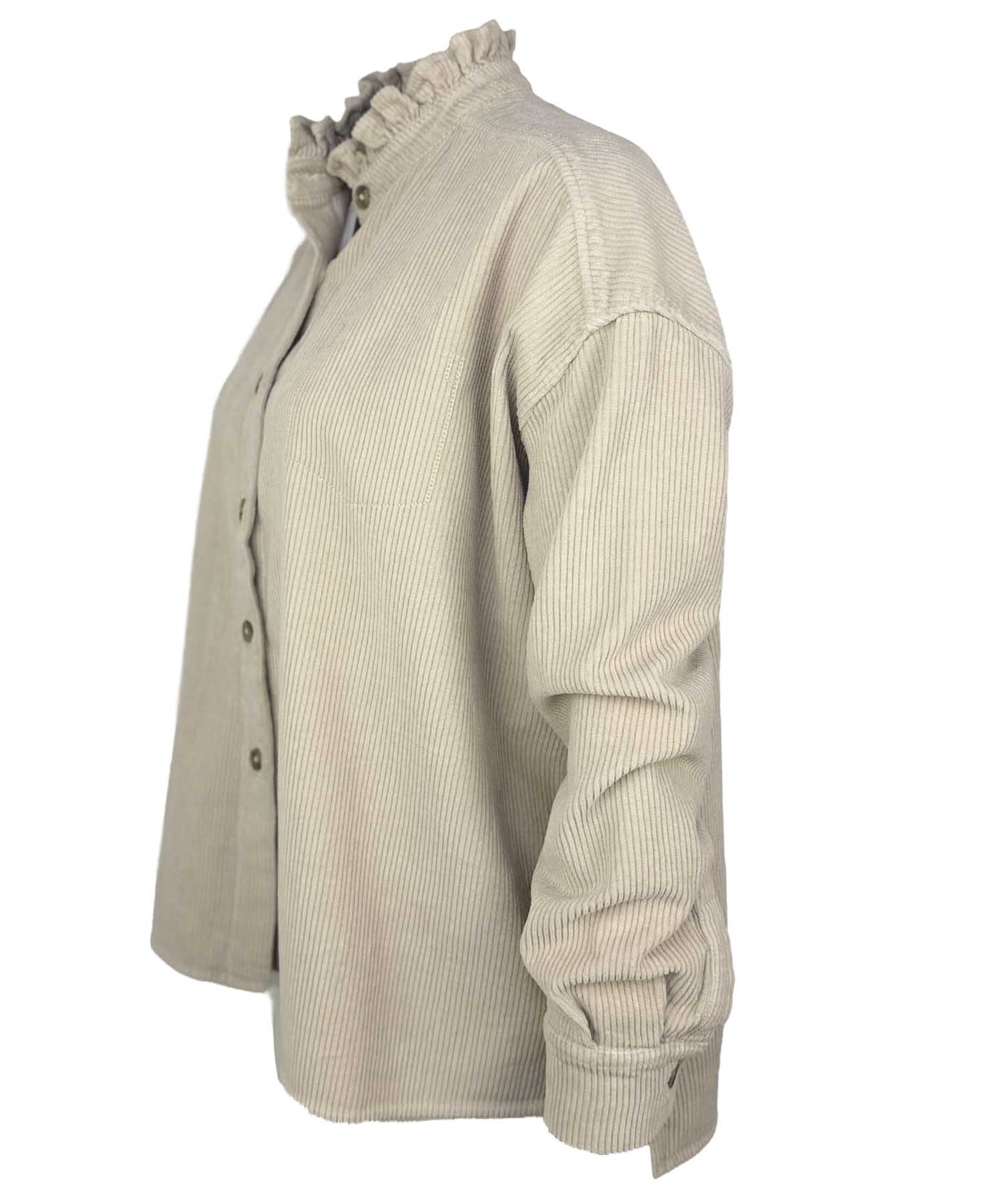 Narli Collection Cordbluse im lässigen Oversize-Look