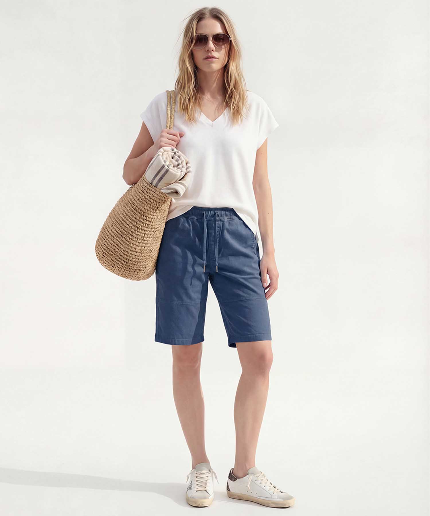 You Too – YOU TWO Shorts im Materialmix in Nautic