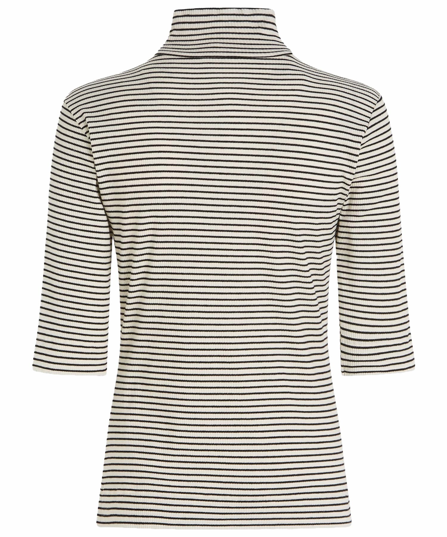 Penn and Ink T-Shirt mit Stehkragen in offwhite-schwarz