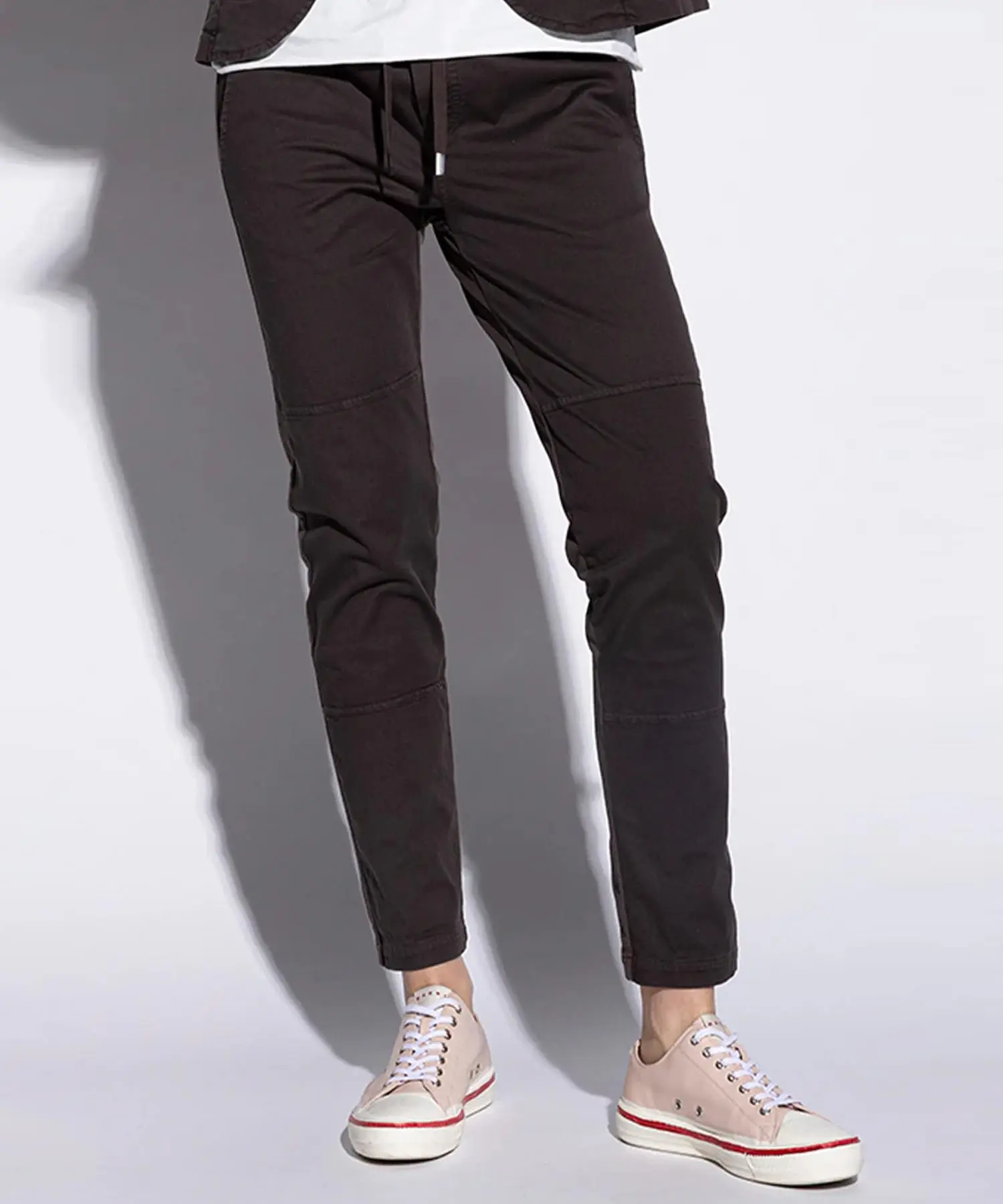 YOU TOO coole Hose im Materialmix in braun