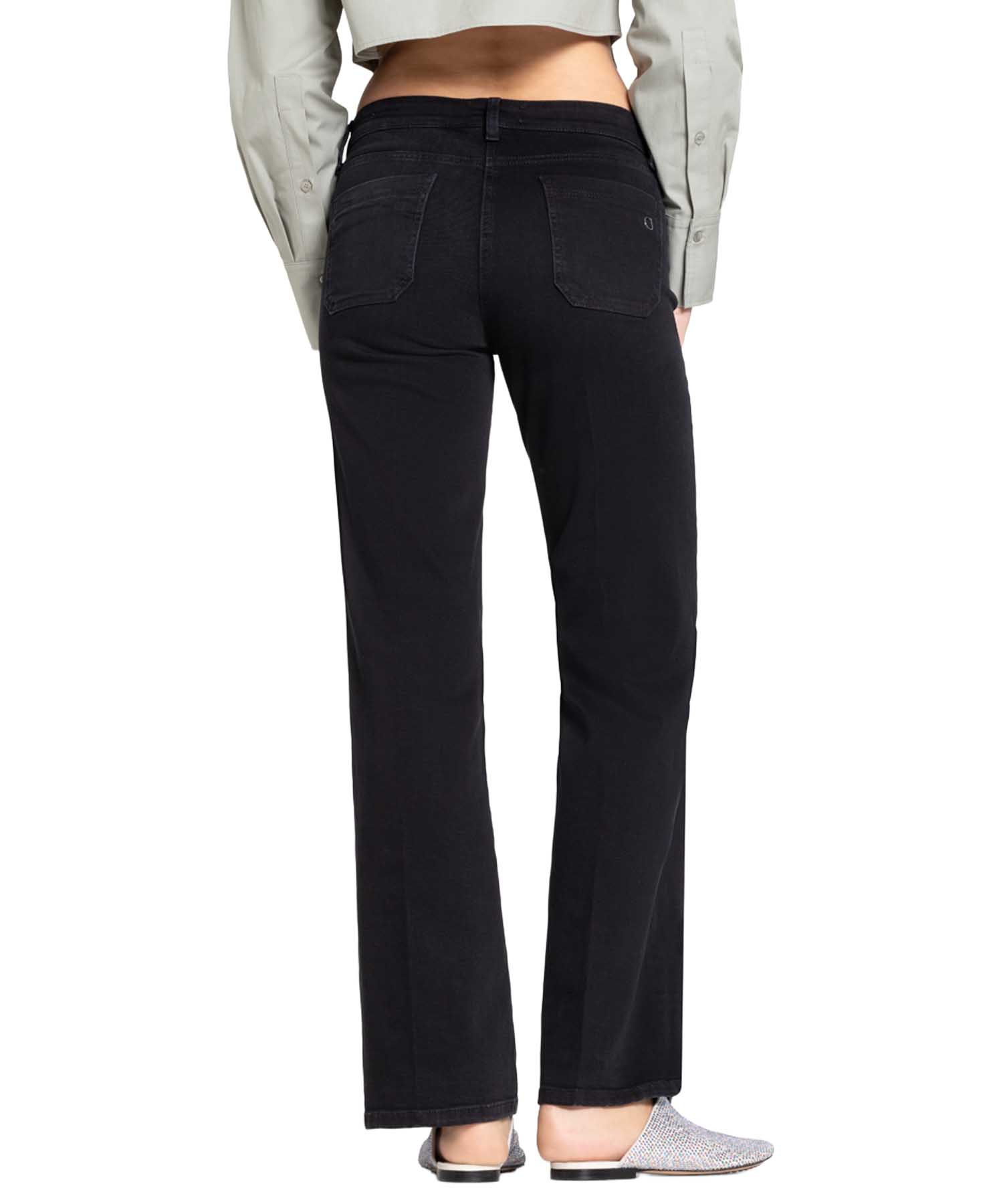 Cambio Jeans Tess  | Schwarz | Wide-Fit | 33 Inch