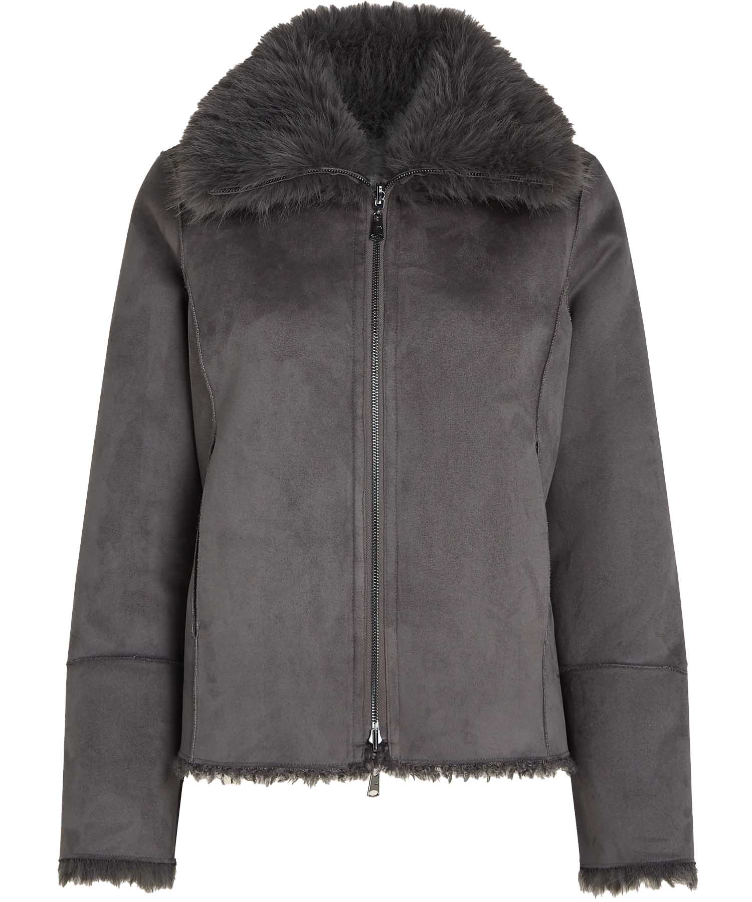 Beaumont Jacke aus Webpelz zum Wenden in dunkelgrau