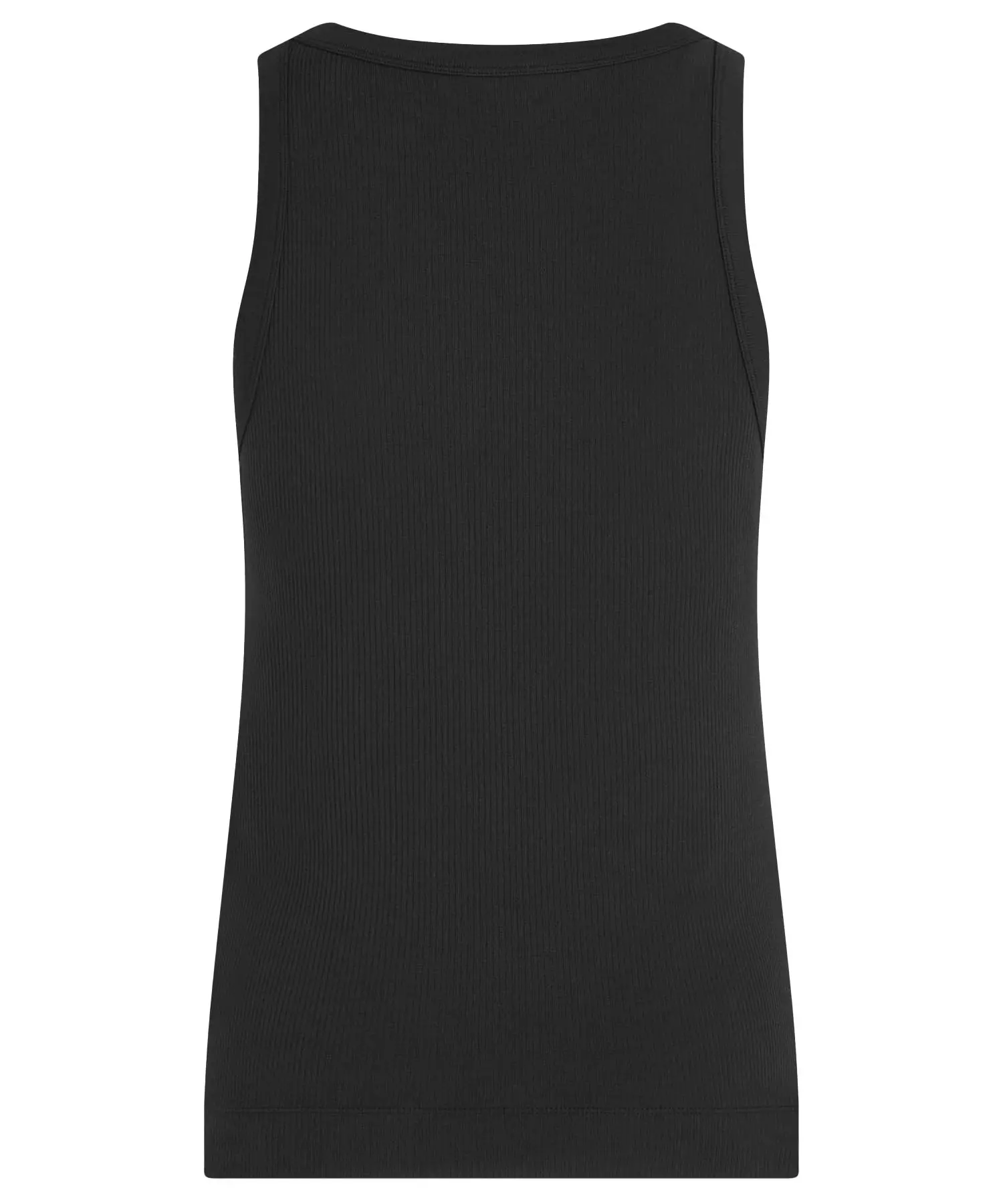 Penn and Ink Top aus Baumwolle in Rippenstruktur in schwarz