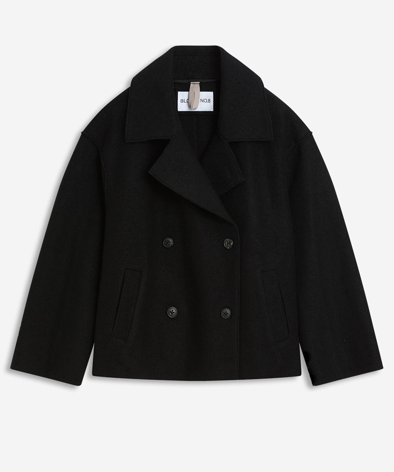 Blonde No. 8 lässig-leichte Jacke in schwarz aus reiner Wolle