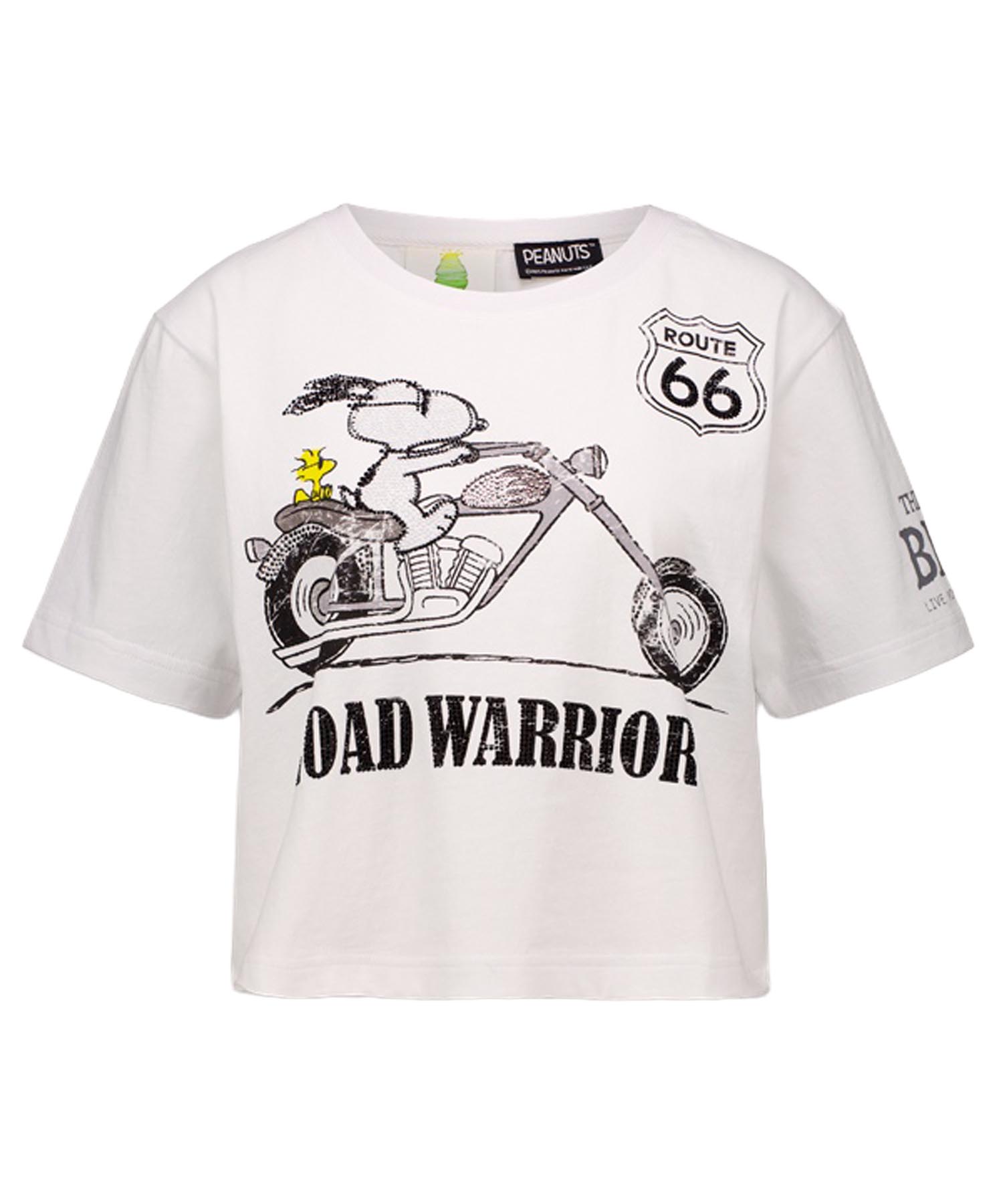 Princess goes Hollywood Shirt aus reiner Baumwolle in Offwhite mit Snoopy Motiv Road Warrior| Modehaus Wörmann