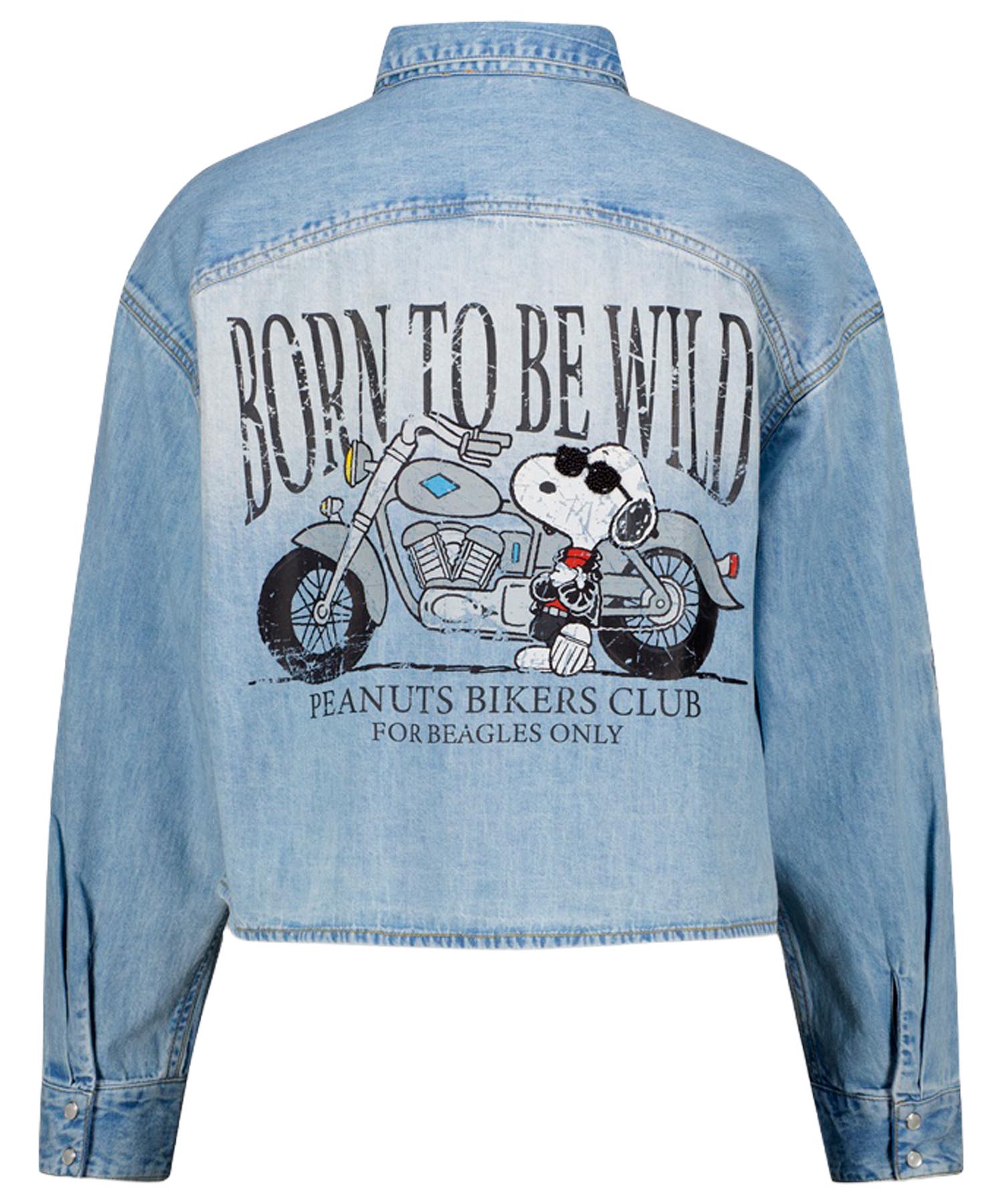 Princess goes Hollywood Jeansbluse mit Snoopy Motiv Born to be Wild