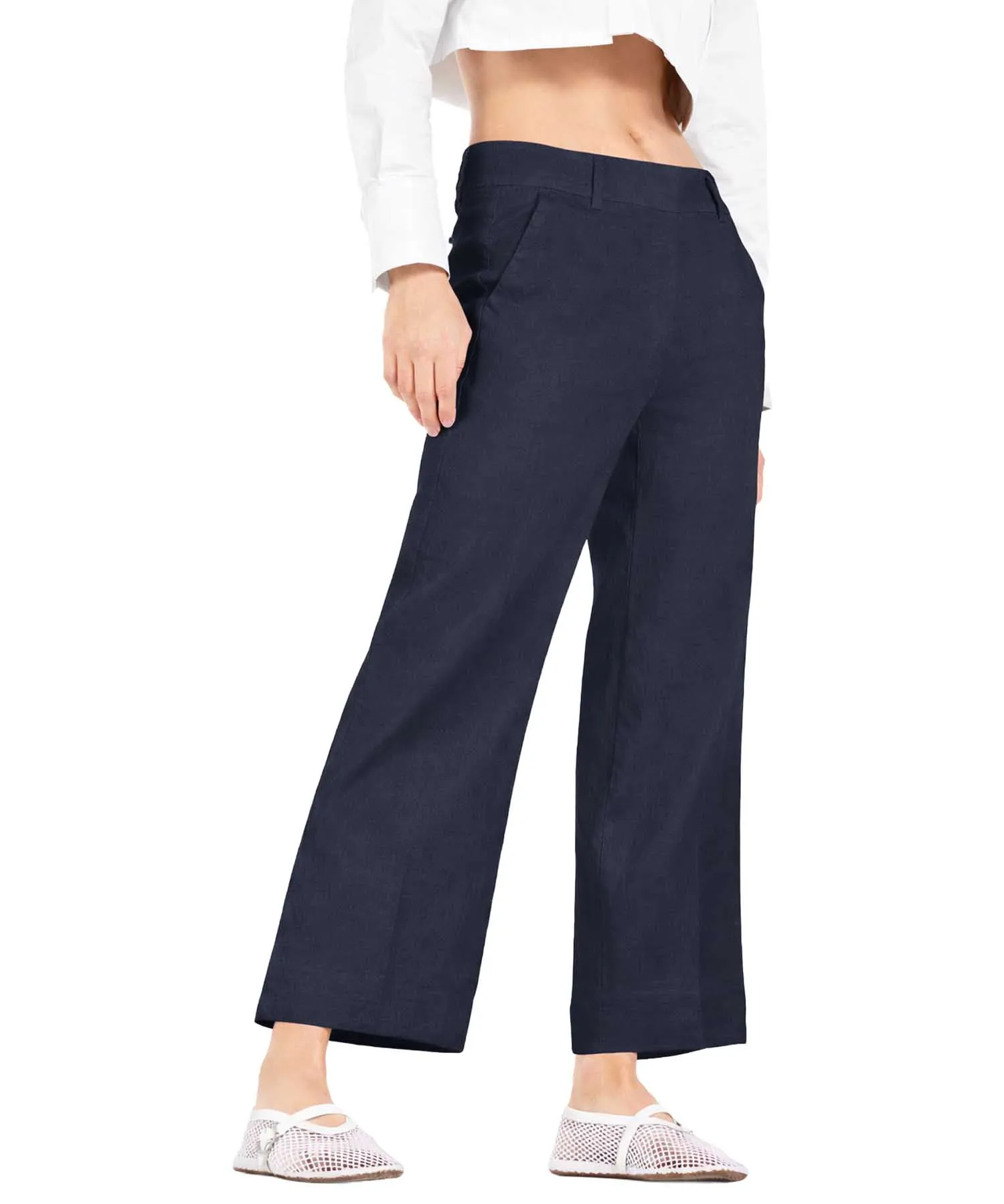 Cambio Hose California für Damen in Dunkelblau, Culotte mit Bügelfalte