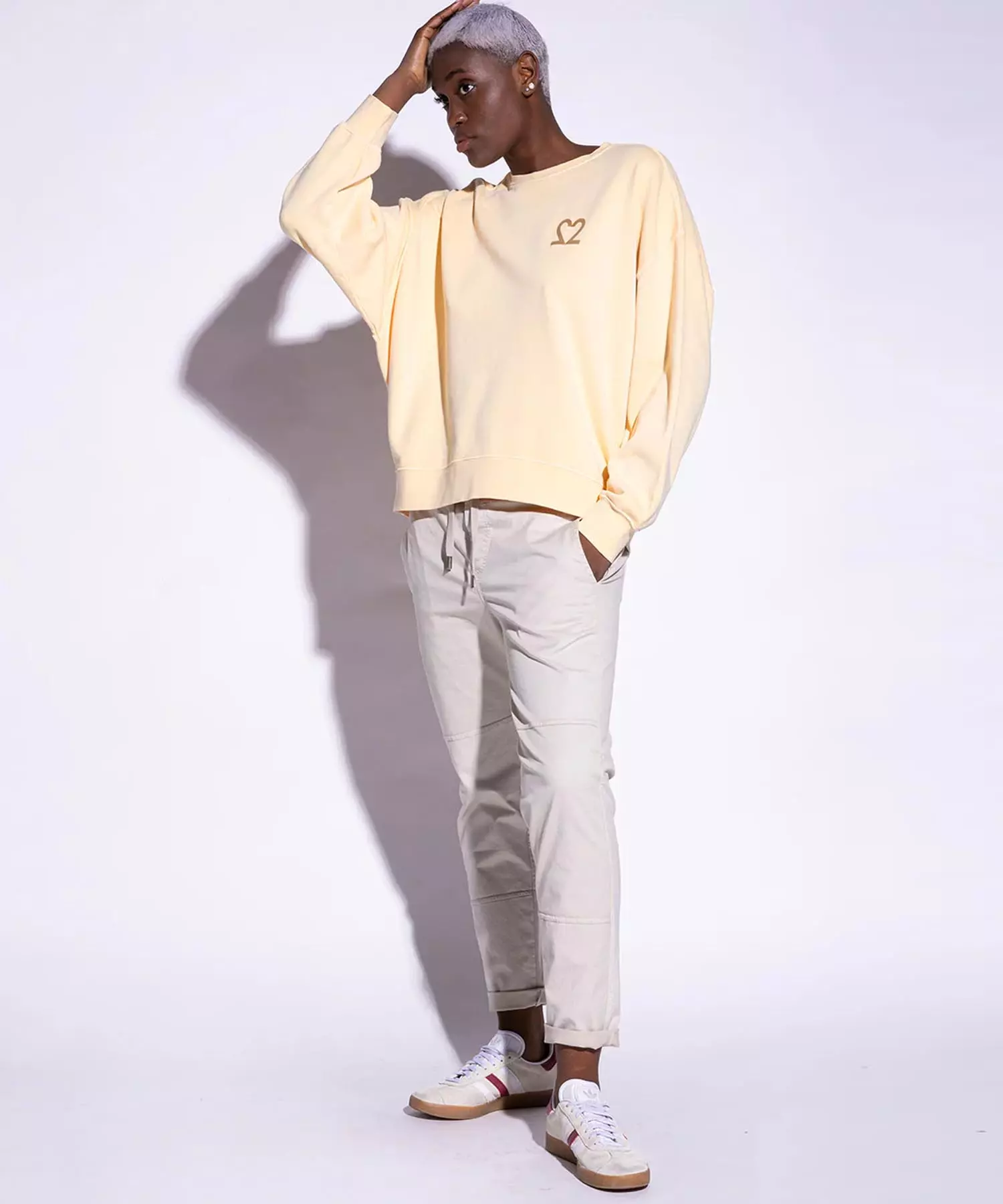 YOU TOO Hose im Materialmix - YOU TWO