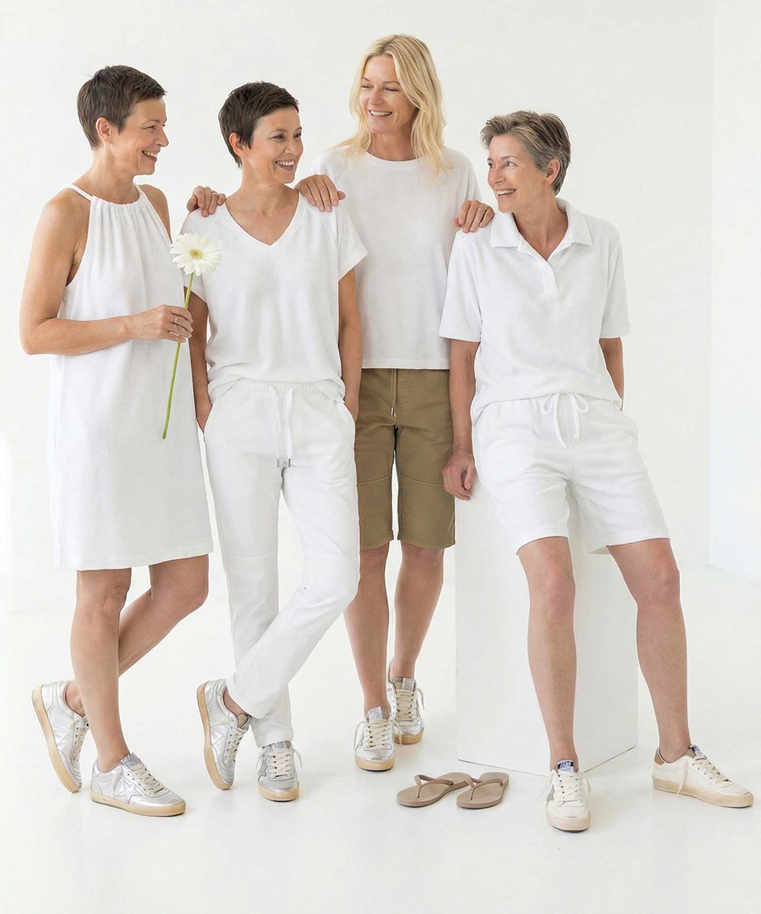 You Too Poloshirt Emma aus Frottier in Weiss | Modehaus Wörmann