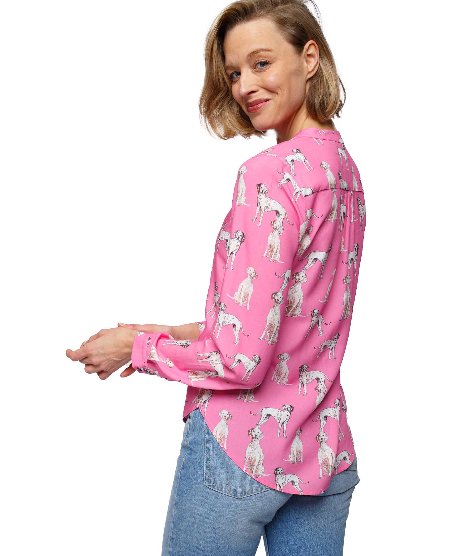 Emily van den Bergh Bluse Pink Dalmatiner