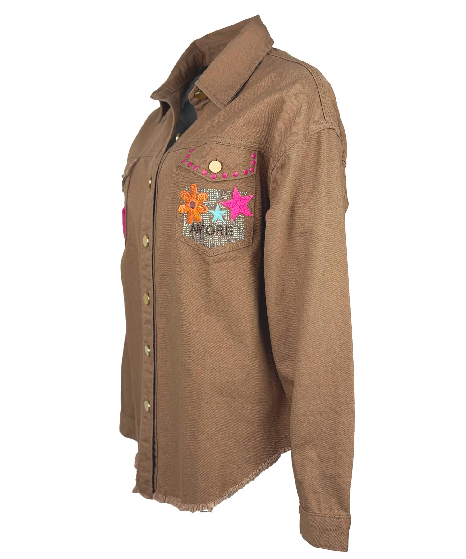 Grace Jeansjacke aus reiner Baumwolle mit Statement-Details | Modehaus Wörmann