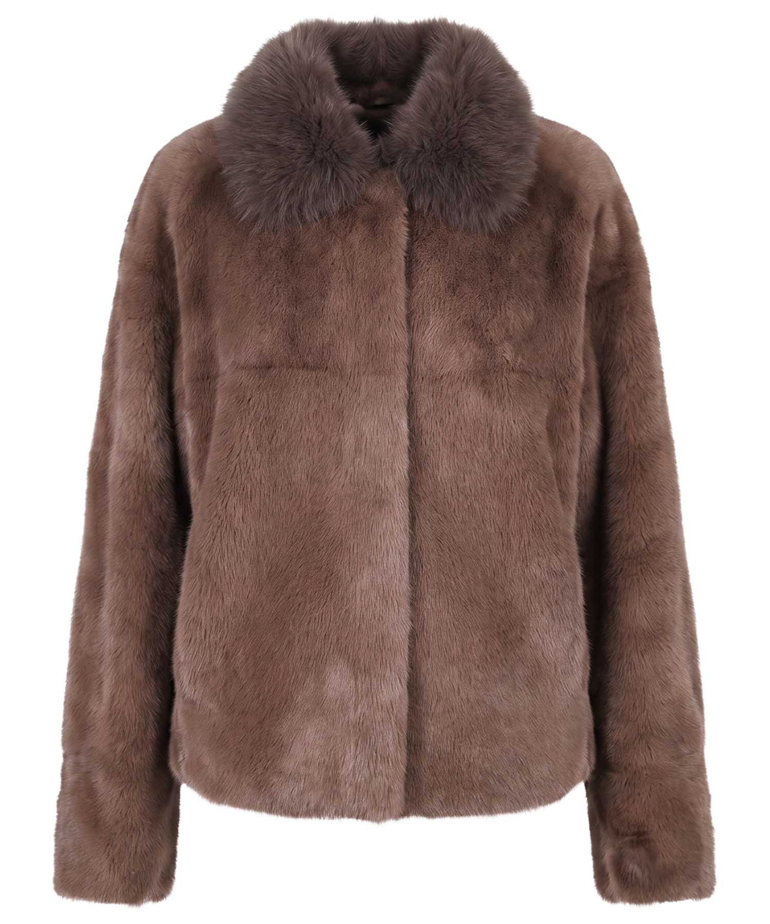 Blonde No. 8 Wendejacke TARA aus Webpelz in Braun | Modehaus Wörmann