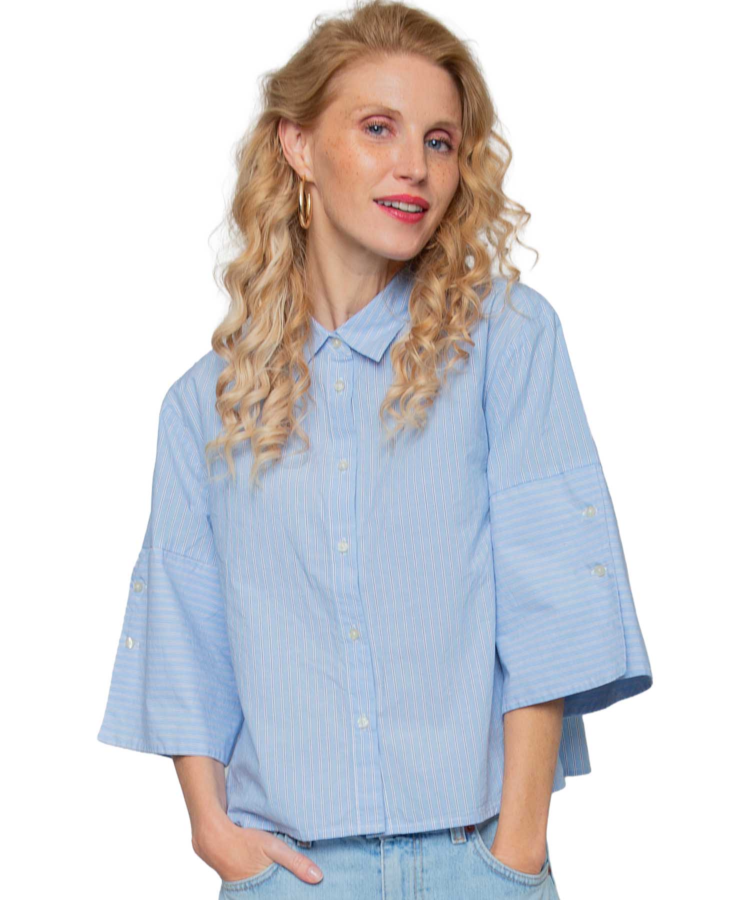 Emily van den Bergh Boxy Hemdbluse mit Streifen