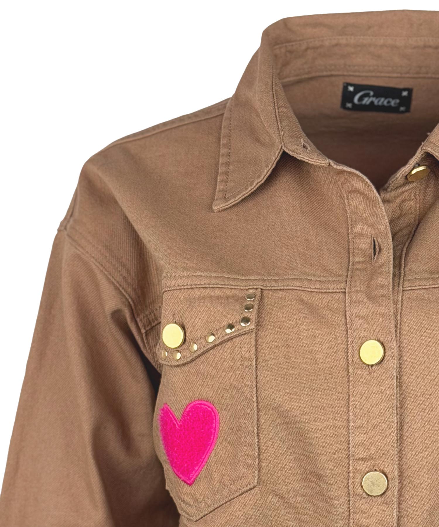 Grace Jeansjacke aus reiner Baumwolle mit Statement-Details | Modehaus Wörmann