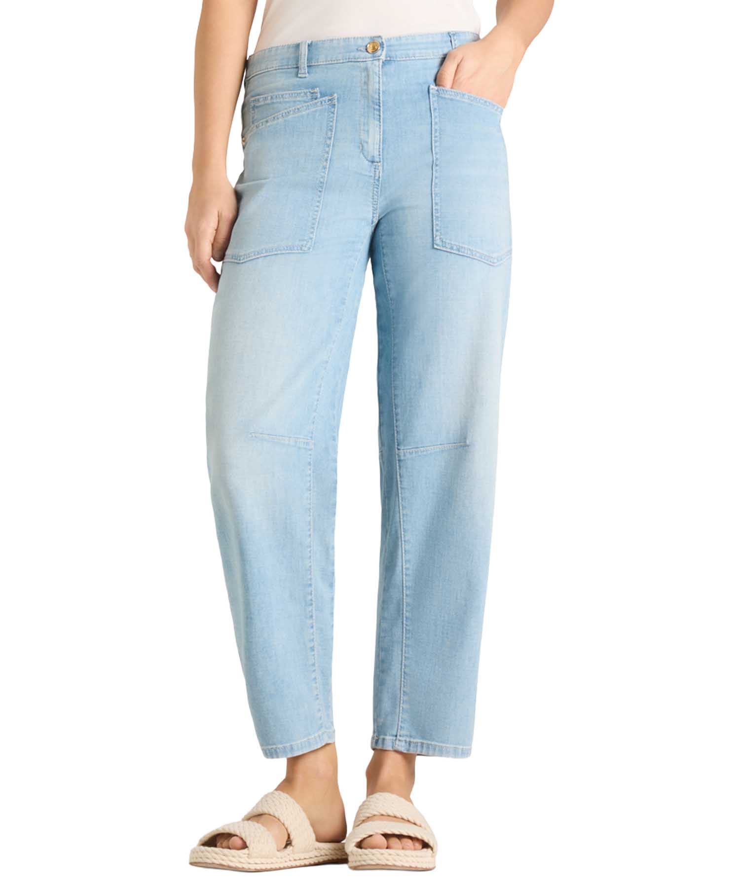 Cambio Barrel Jeans Ocean Cropped in Sunny Bleached | Modehaus Wörmann