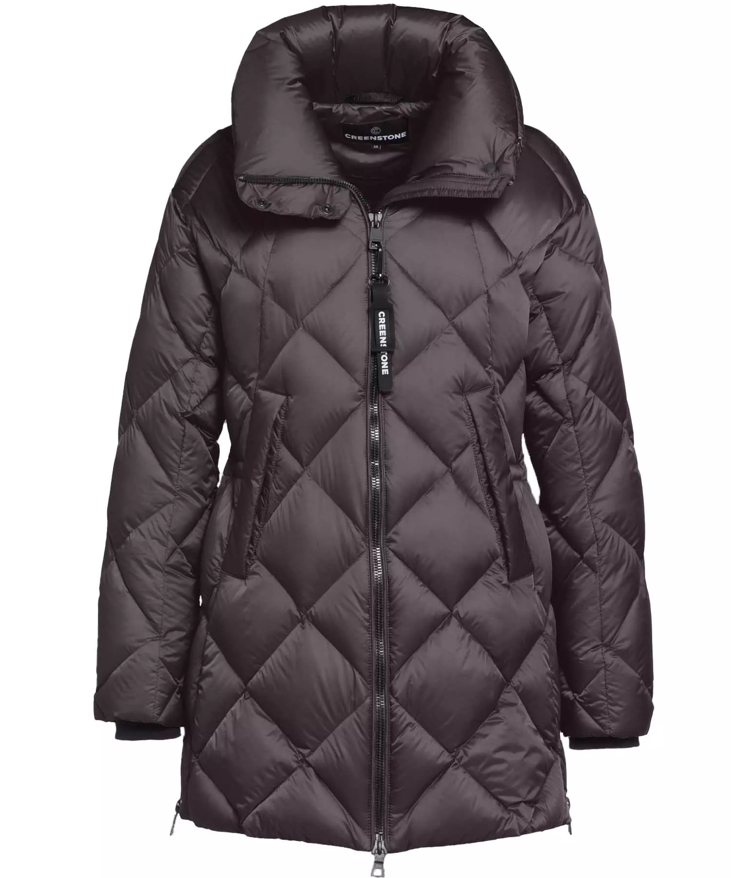 Creenstone Daunen Jacke Hannah in dunkelbraun