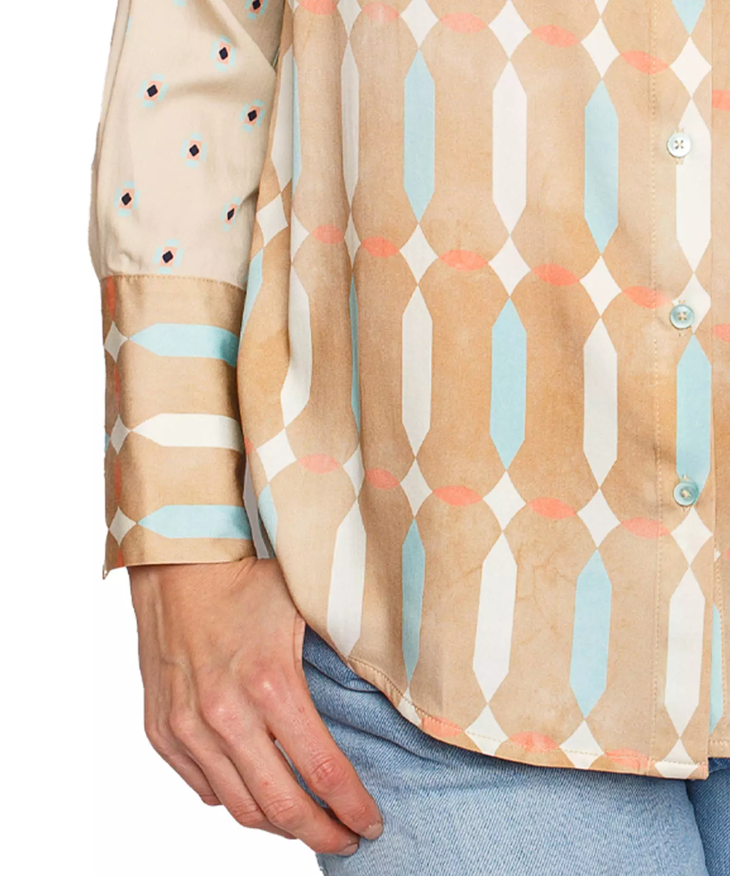 Emily van den Bergh Bluse im coolen Mustermix aus Viskose