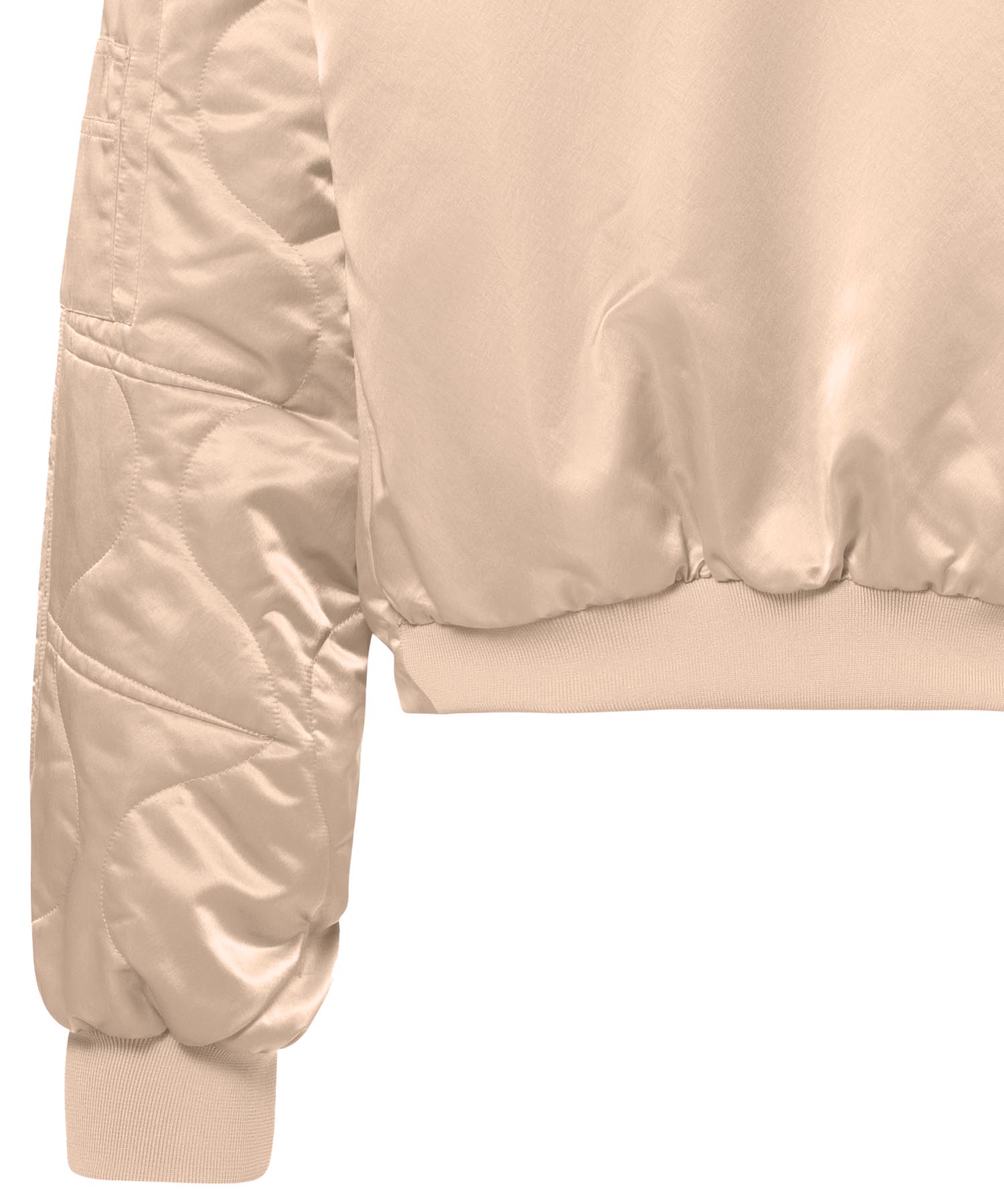 Beaumont wattierte Bomberjacke aus Satin in beige