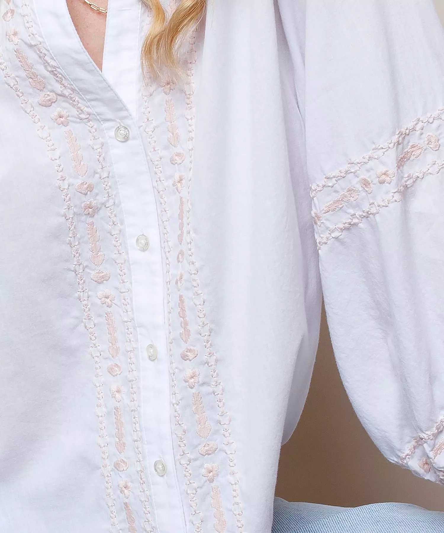 Emily van den Bergh lässige Bluse mit Stickerei