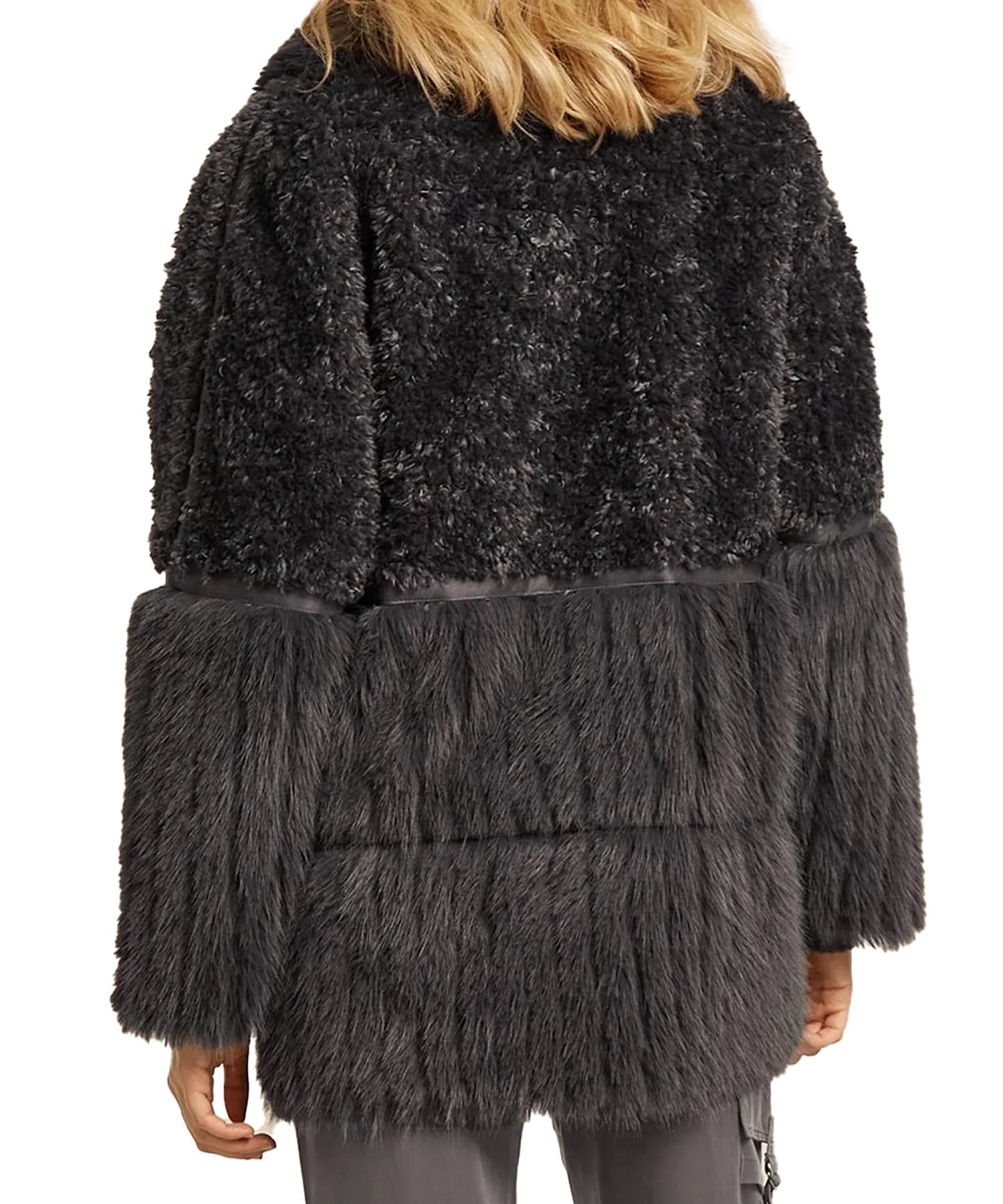 Beaumont kuschelige Jacke aus Webpelz in grafit