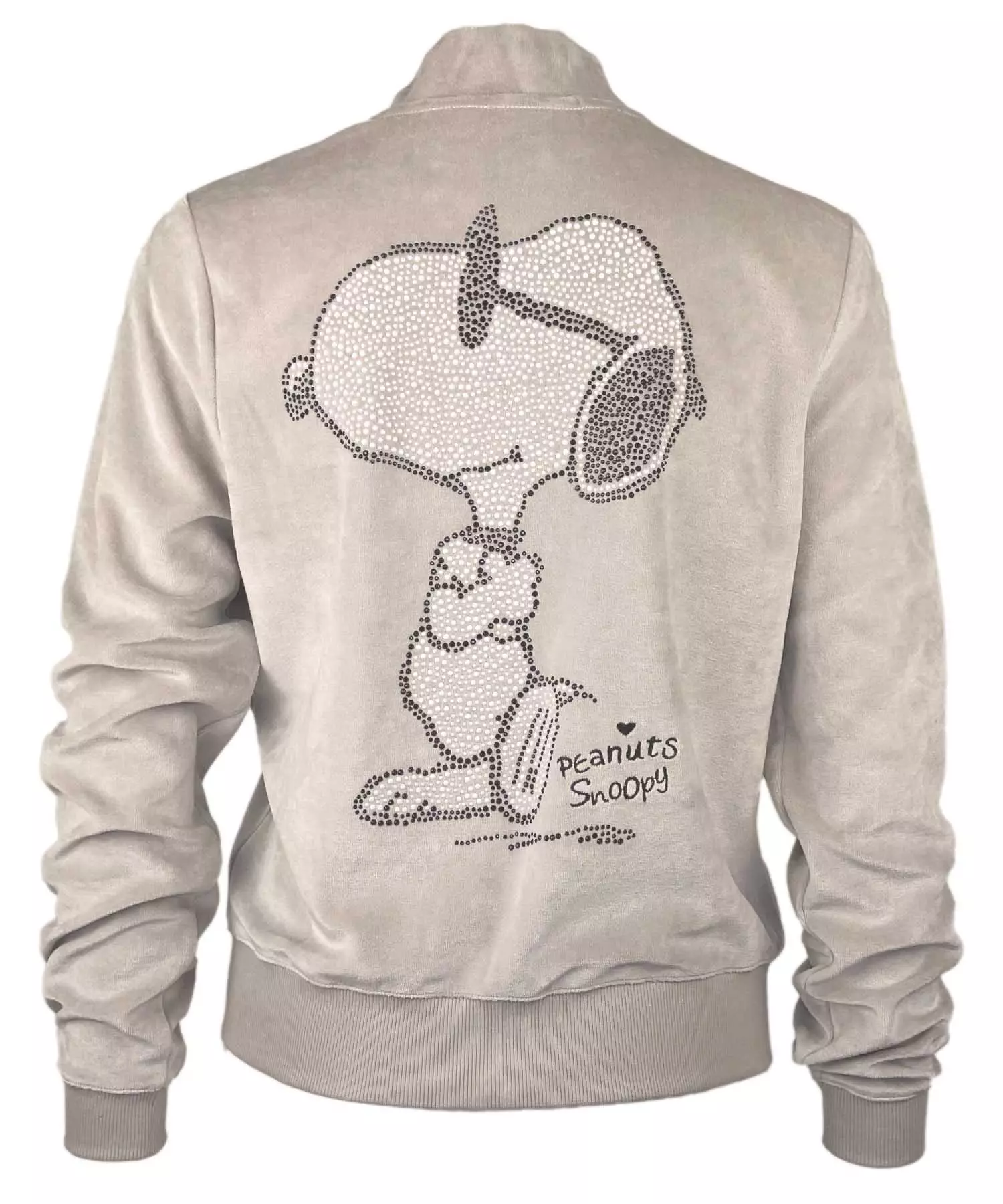 Princess goes Hollywood Sweatjacke Snoopy aus Nicki-Stoff in beige